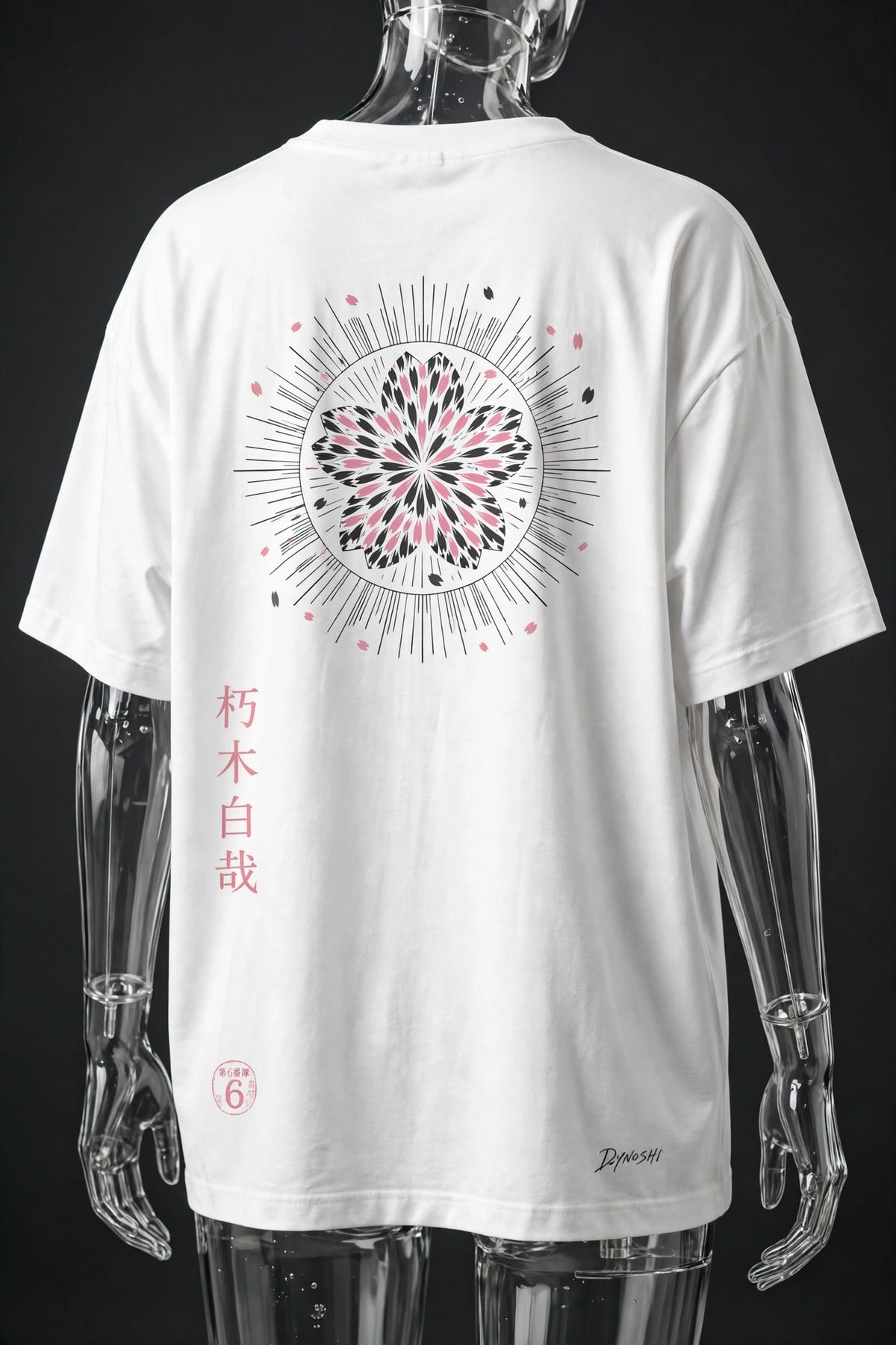 Byakuya Kuchiki - Senbonzakura Crest - Premium Oversized Anime T-Shirt - DYNOSHI