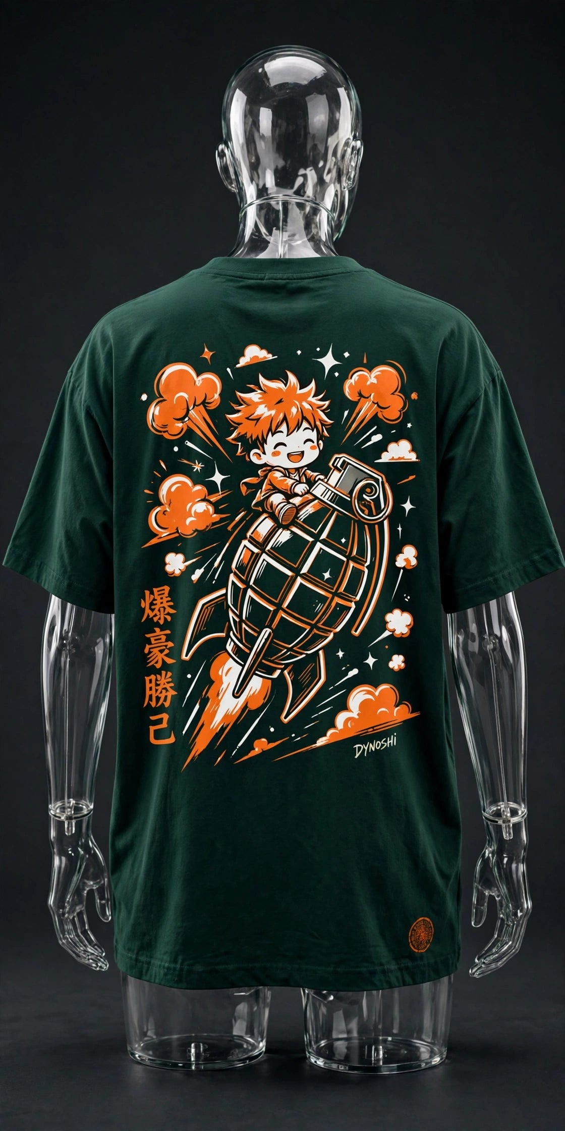 Katsuki Bakugo - Chibi Grenade Rocket - Premium Oversized Anime T-Shirt - DYNOSHI