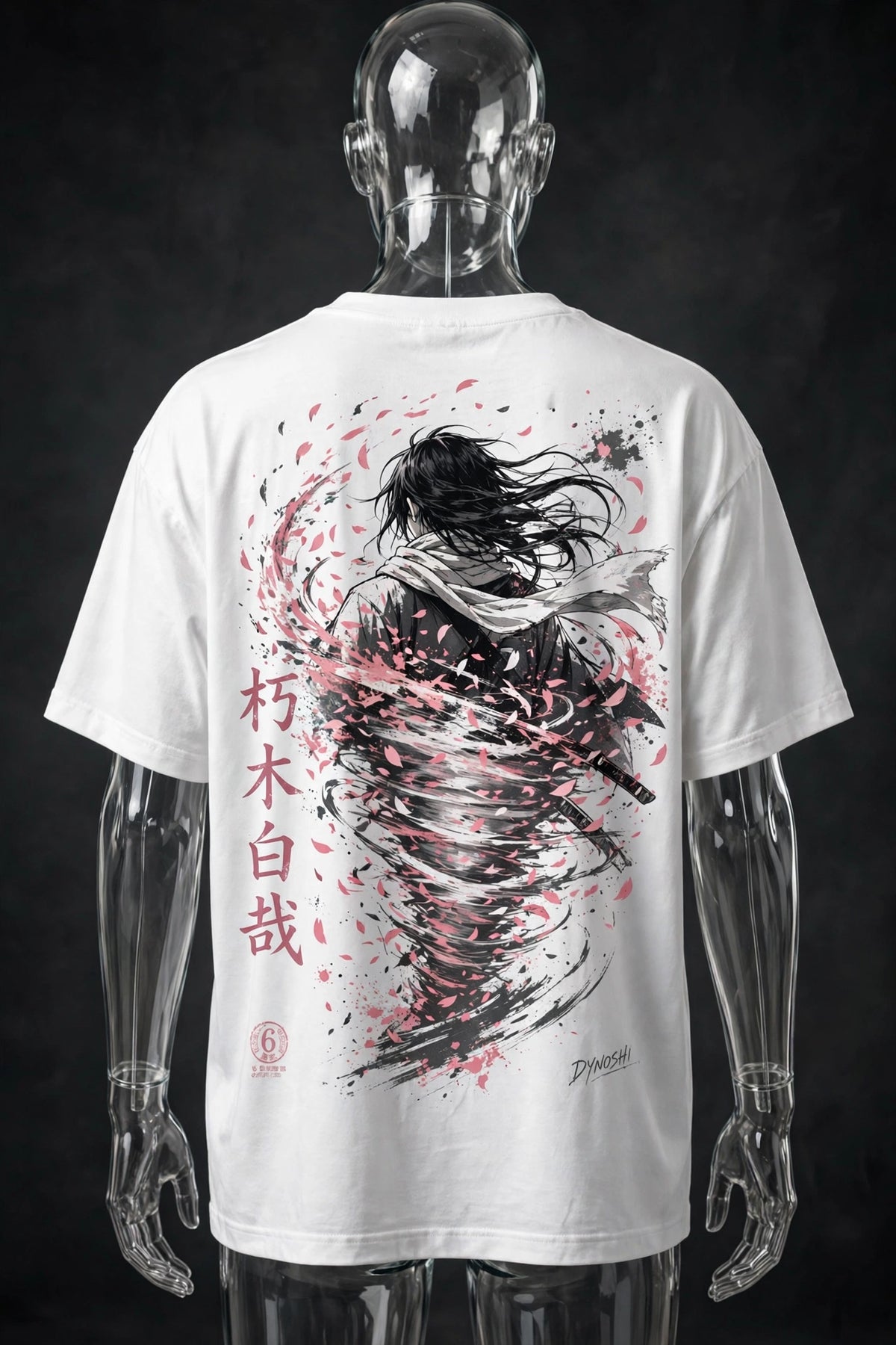 Byakuya Kuchiki - Petal Storm Rising - Premium Oversized Anime T-Shirt - DYNOSHI