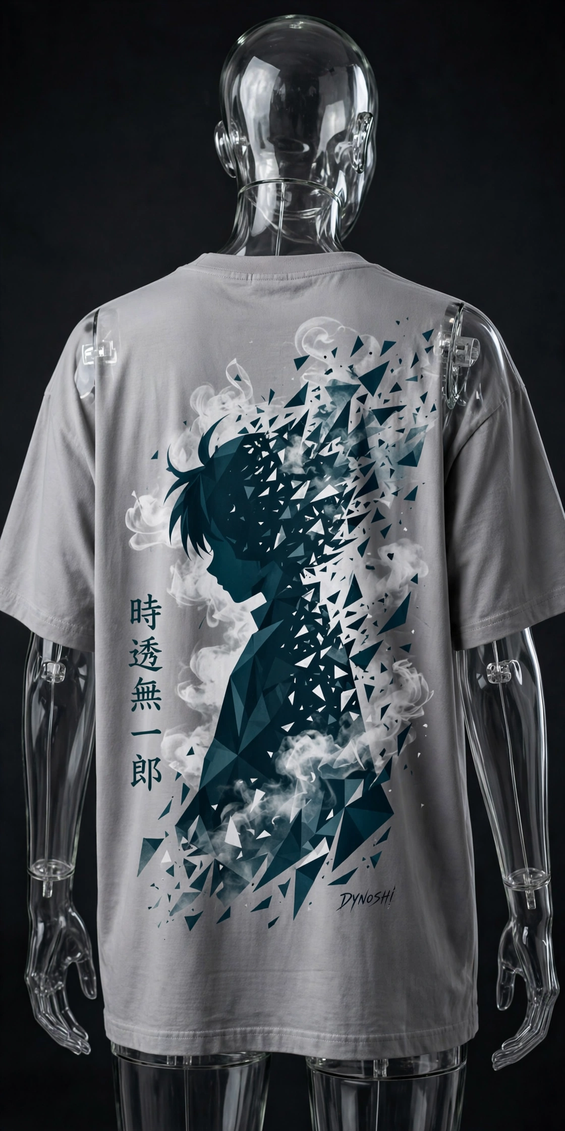 Muichiro Tokito - Mist Figure Geometry - Premium Oversized Anime T-Shirt - DYNOSHI