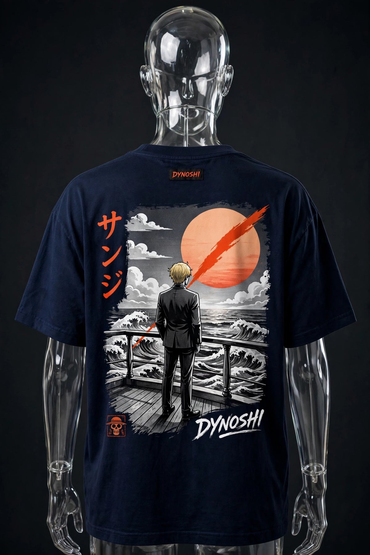 Sanji - Sea Sunset - Premium Oversized Anime T-Shirt - DYNOSHI