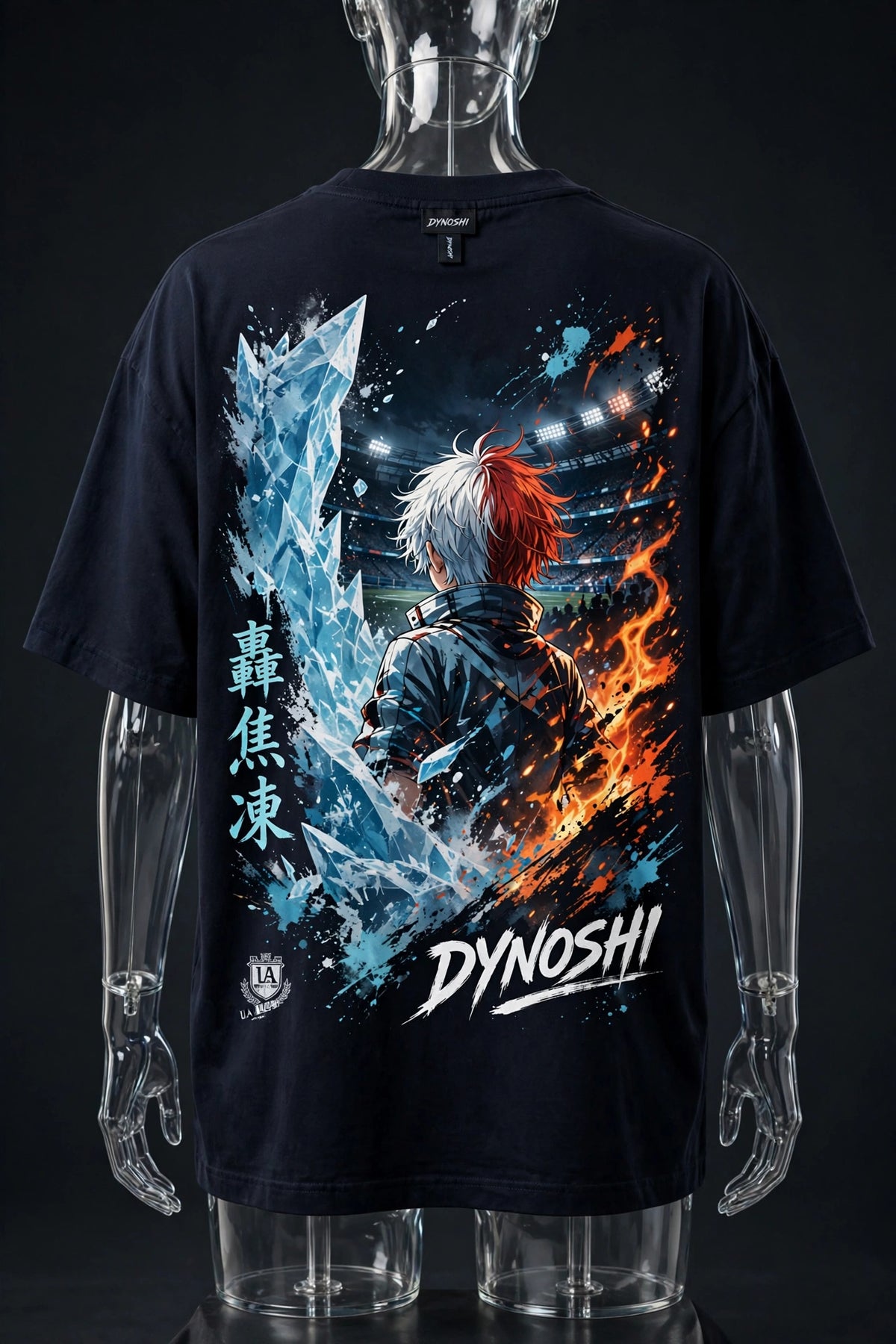 Shoto Todoroki - Stadium Clash - Premium Oversized Anime T-Shirt - DYNOSHI
