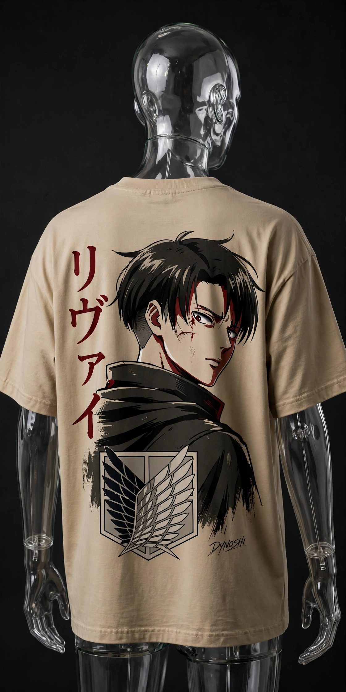 Levi Ackerman - Humanity's Strongest Portrait - Premium Oversized Anime T-Shirt - DYNOSHI