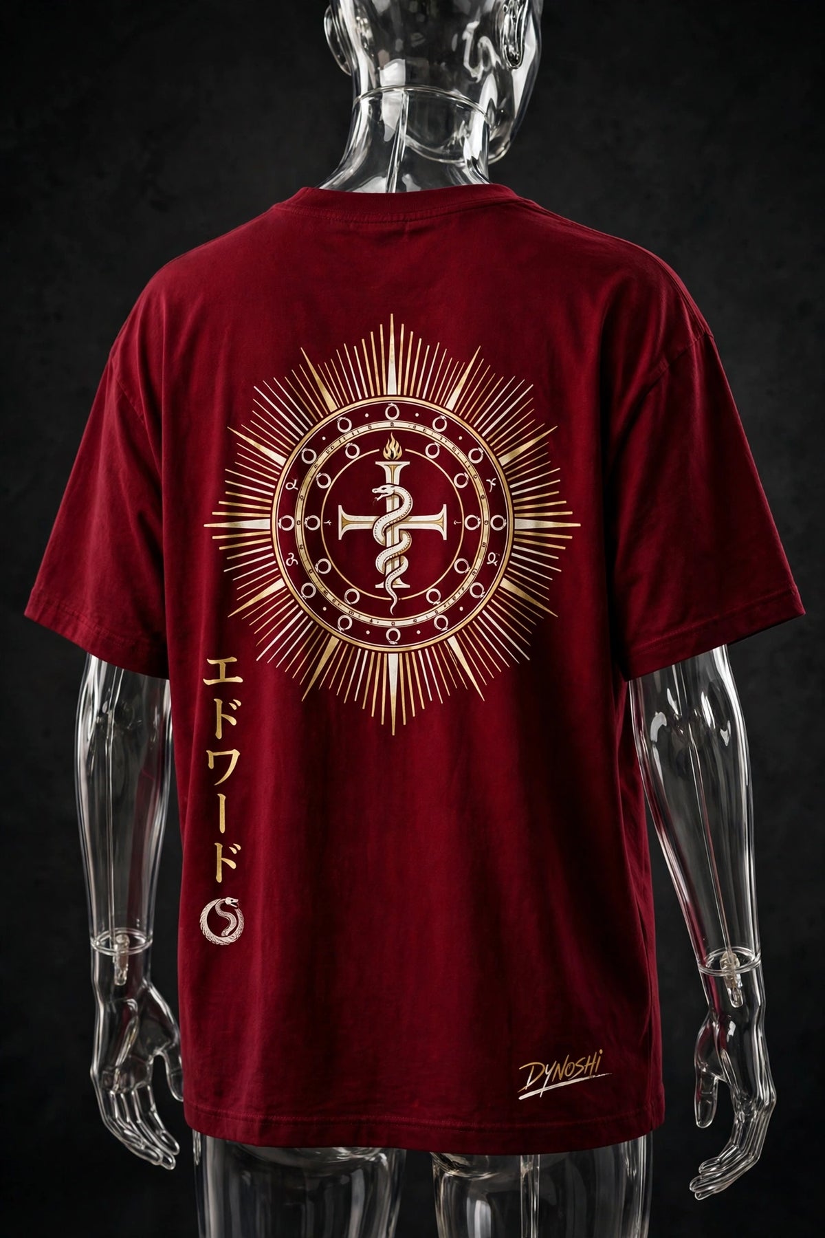 Edward Elric - Flamel Circle Emblem - Premium Oversized Anime T-Shirt - DYNOSHI