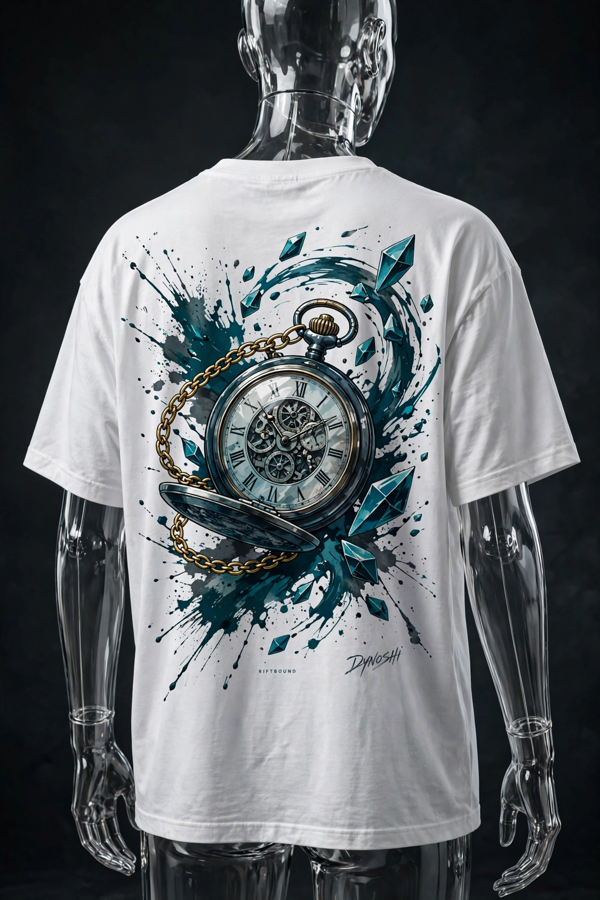 Eira - Pocket Watch Splash - Premium Oversized Anime T-Shirt - DYNOSHI