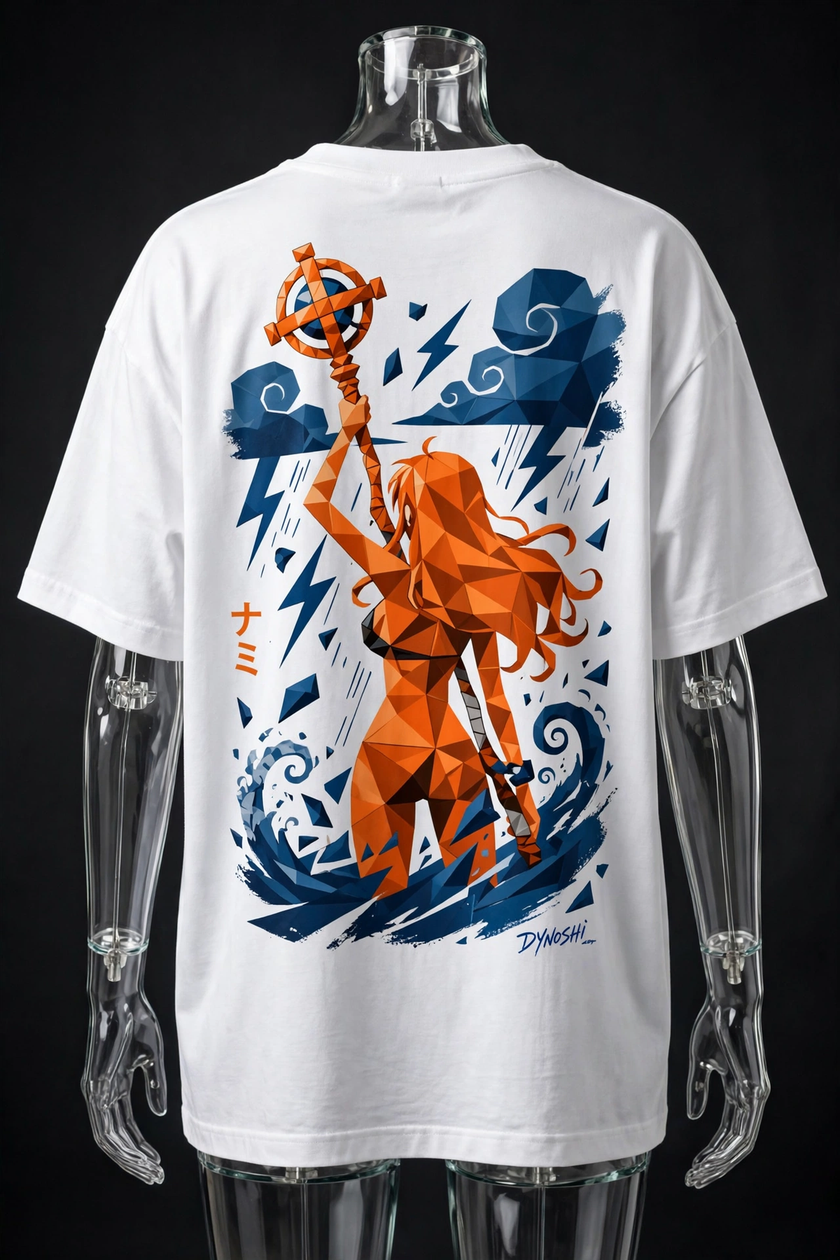 Nami - Storm Silhouette Geometry - Premium Oversized Anime T-Shirt - DYNOSHI