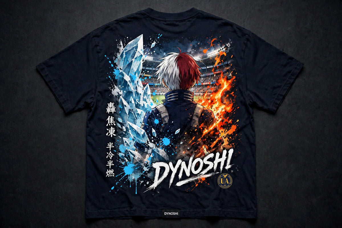Shoto Todoroki - Premium Oversized Anime T-Shirt - DYNOSHI