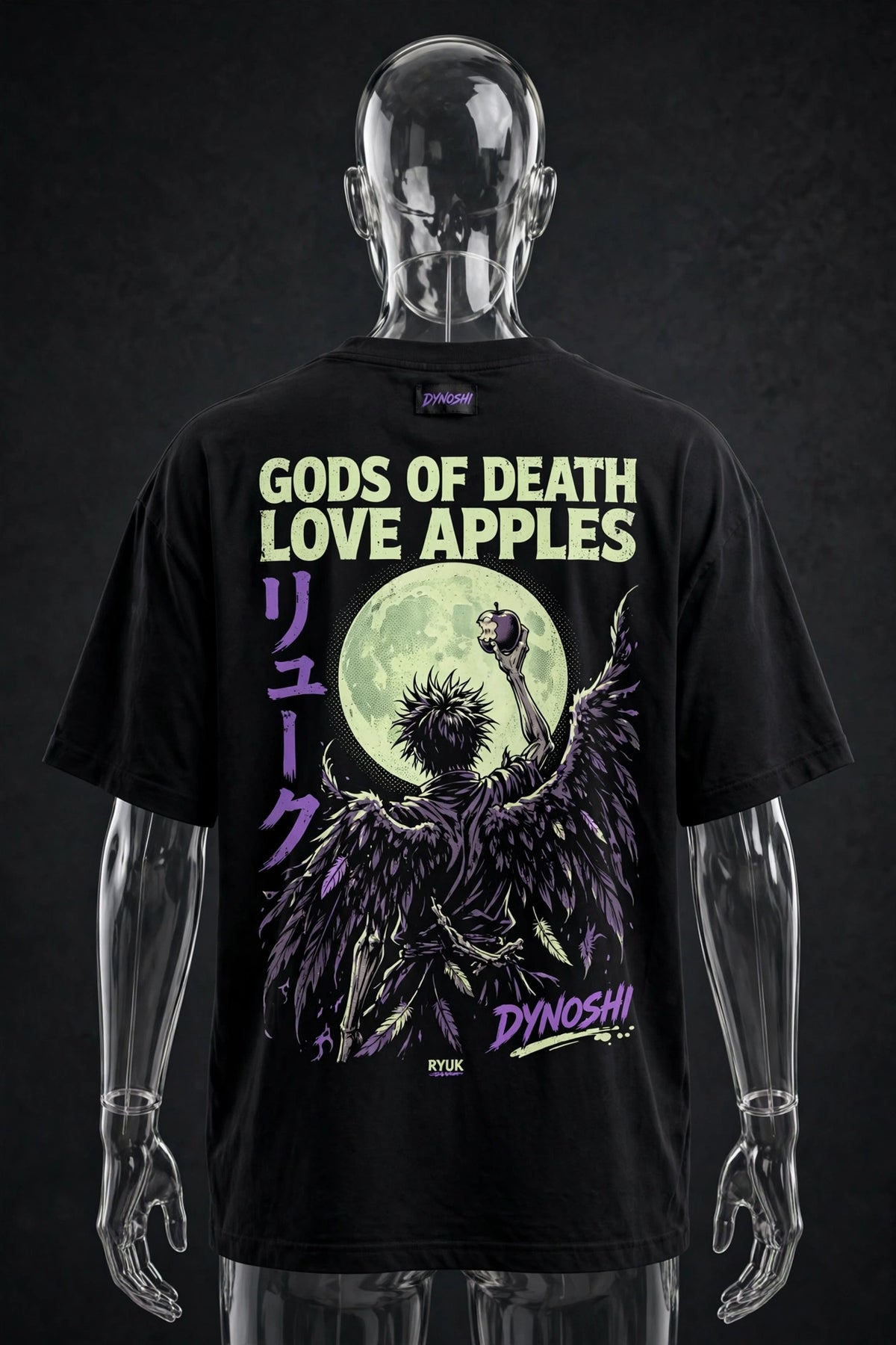 Ryuk - Gods of Death Love Apples - Premium Oversized Anime T-Shirt - DYNOSHI