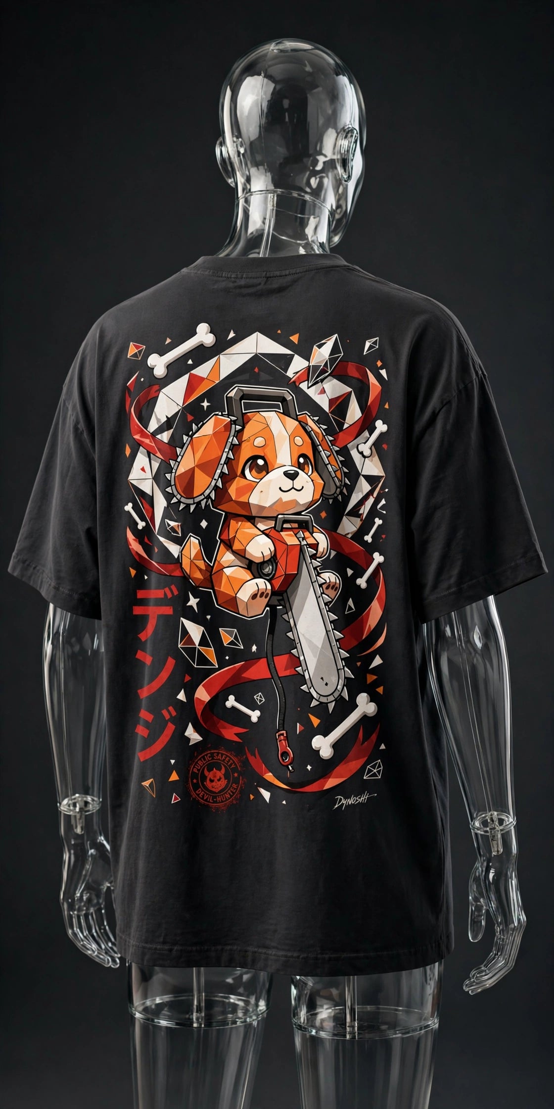 Denji - Pochita Monument - Premium Oversized Anime T-Shirt - DYNOSHI