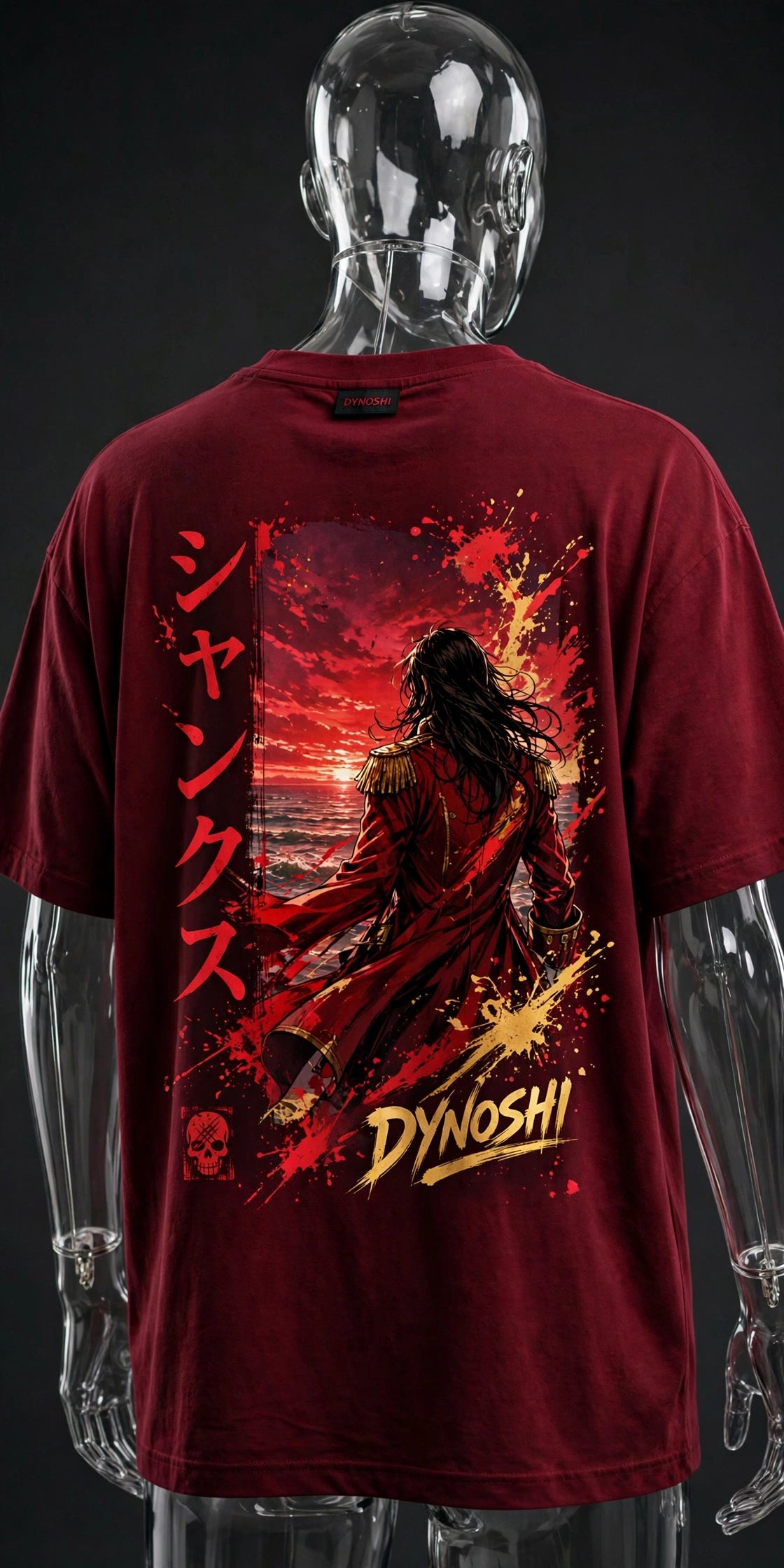 Shanks - Red Horizon - Premium Oversized Anime T-Shirt - DYNOSHI