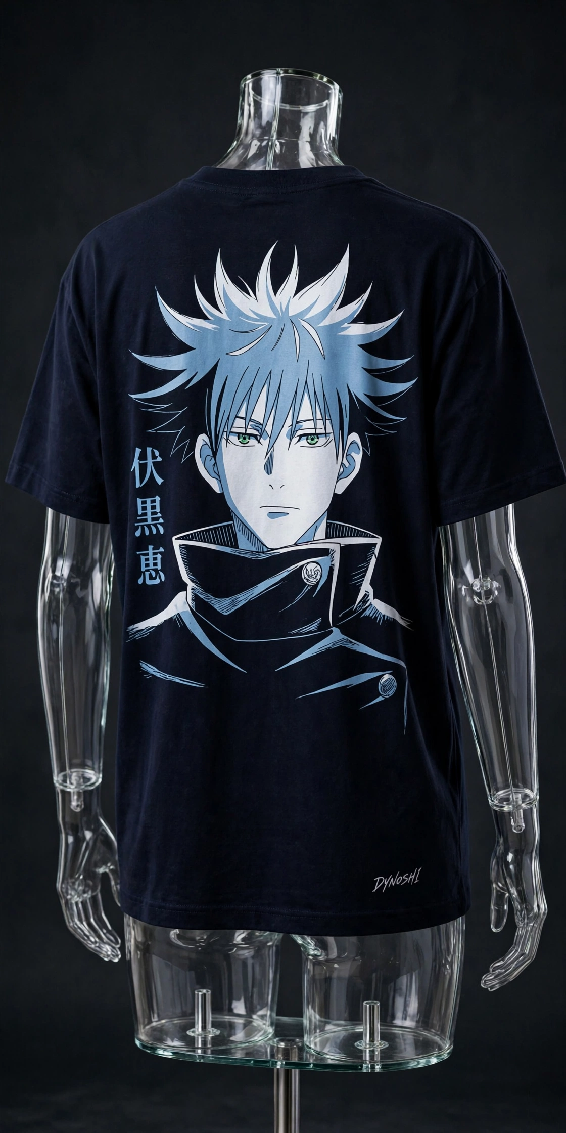 Megumi Fushiguro - Stoic Shadow Portrait - Premium Oversized Anime T-Shirt - DYNOSHI