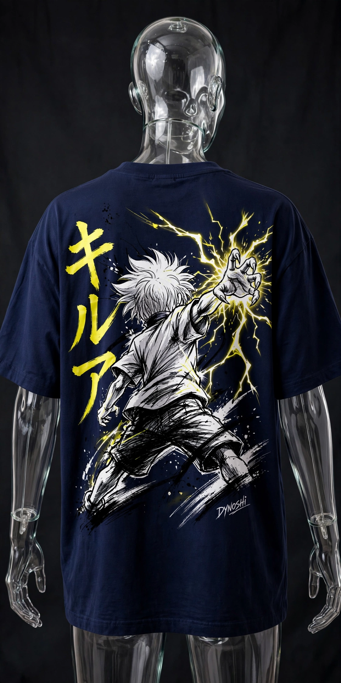 Killua Zoldyck - Assassin Strike - Premium Oversized Anime T-Shirt - DYNOSHI