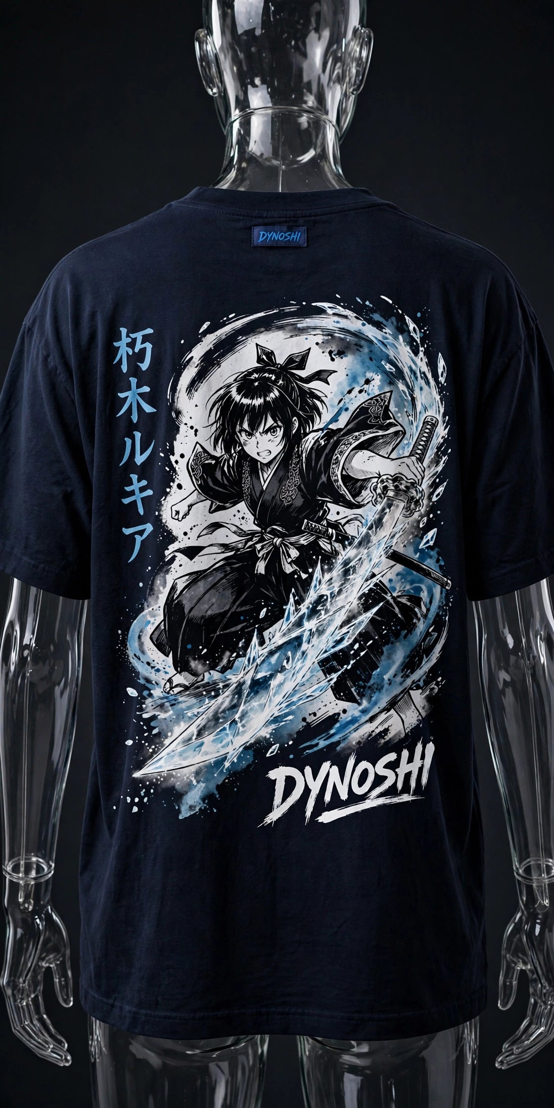 Rukia - Ice Blade Dance - Premium Oversized Anime T-Shirt - DYNOSHI