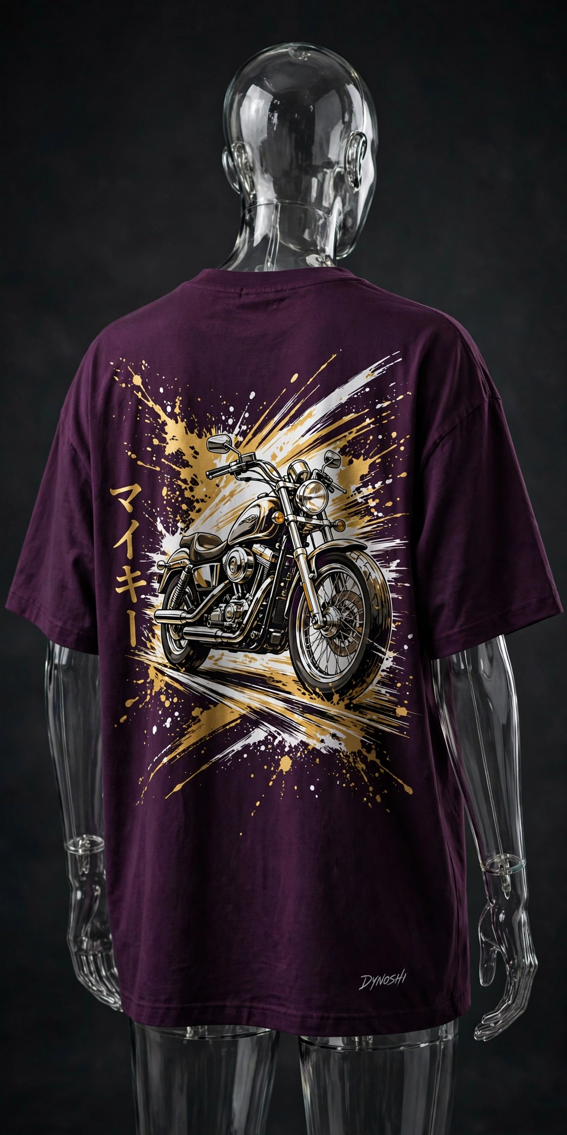 Mikey - Motorcycle Chrome - Premium Oversized Anime T-Shirt - DYNOSHI