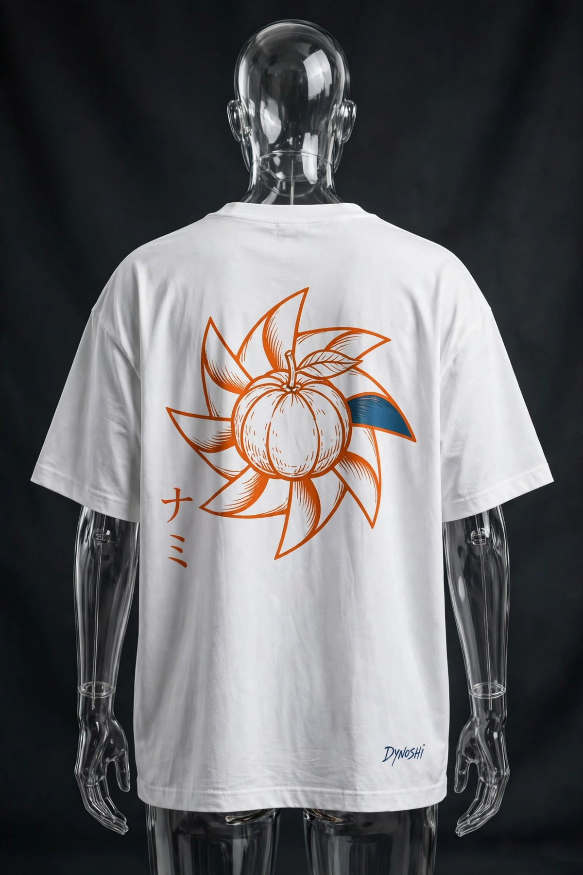 Nami - Tangerine Pinwheel Emblem - Premium Oversized Anime T-Shirt - DYNOSHI