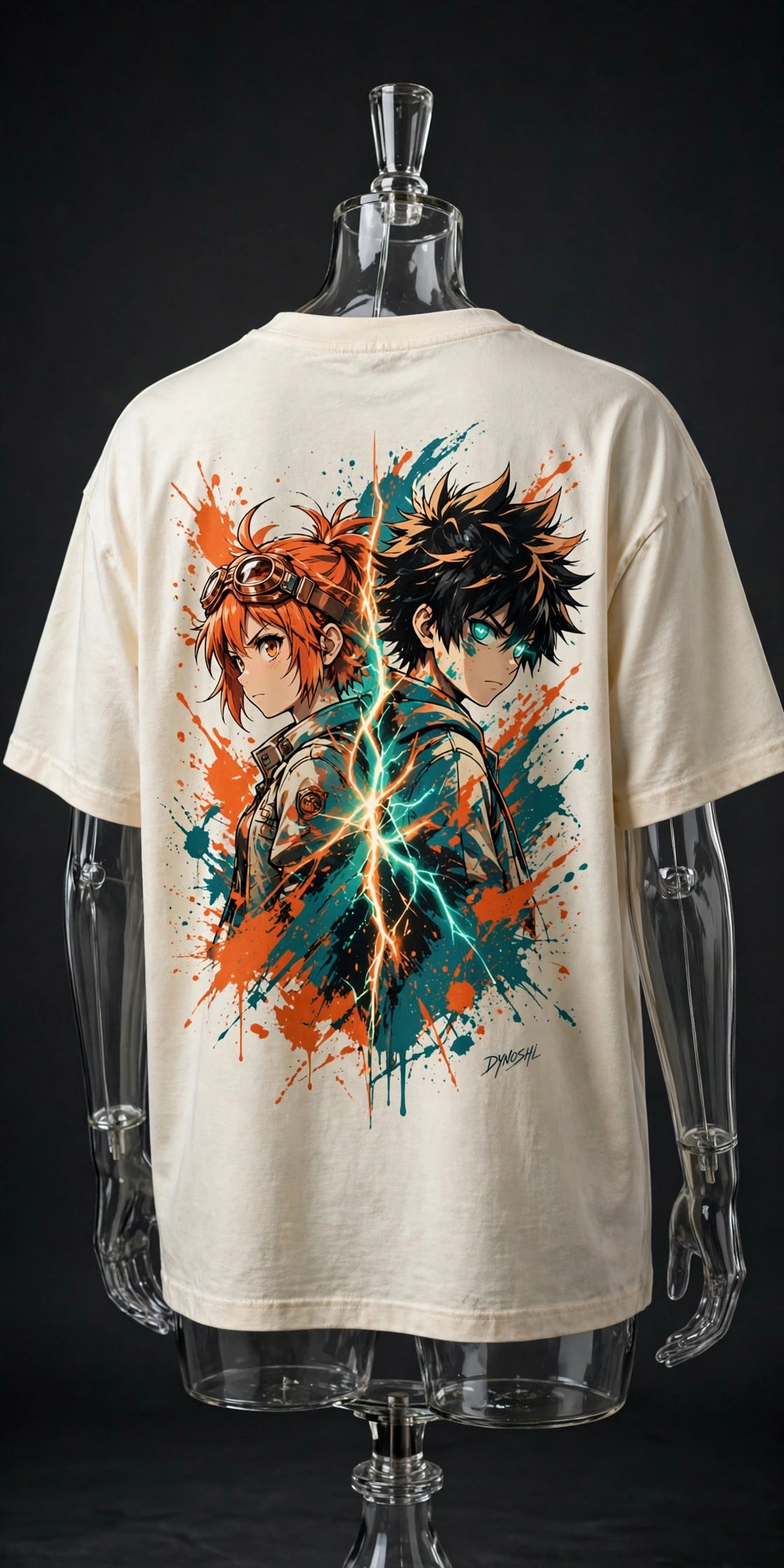 Mira - Fire and Star - Premium Oversized Anime T-Shirt - DYNOSHI
