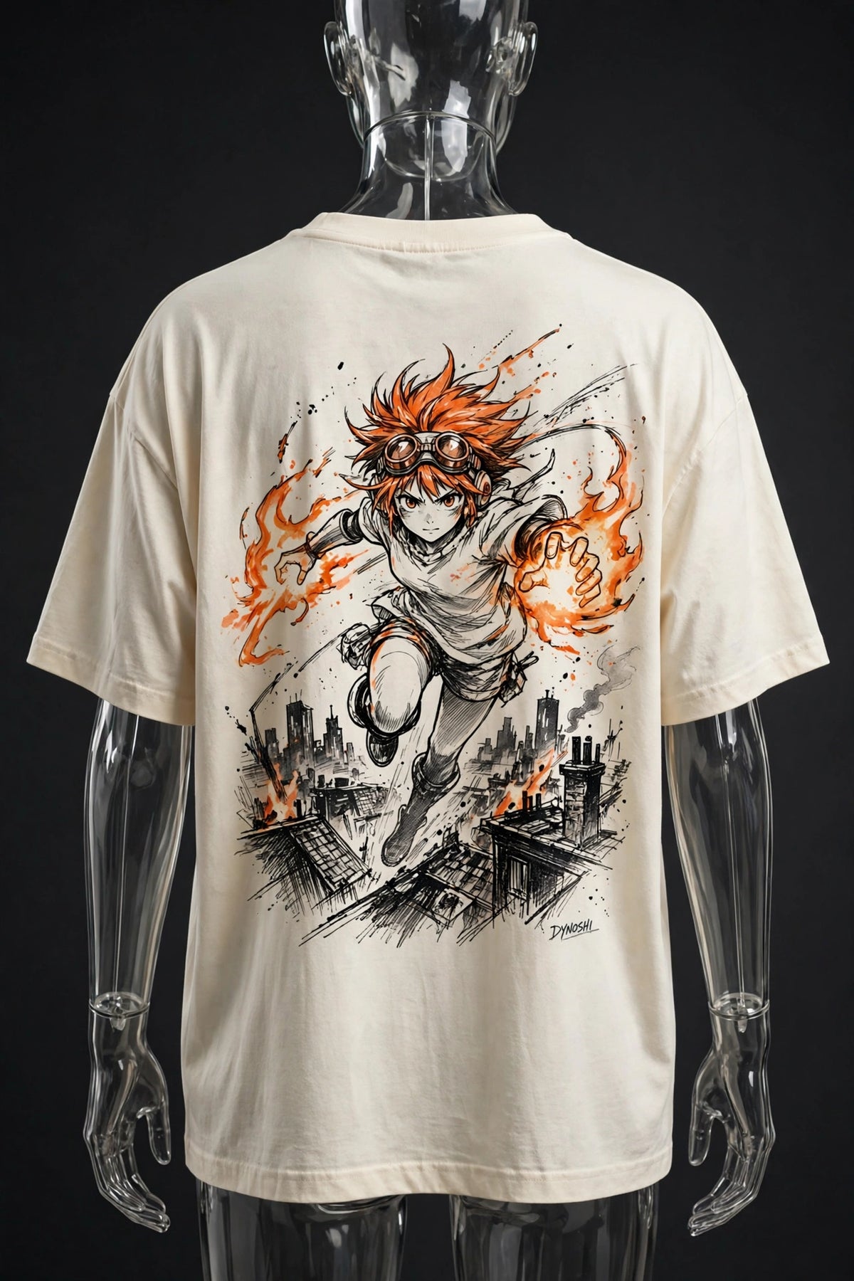 MIRA - Ember Leap - Premium Oversized Anime T-Shirt - DYNOSHI