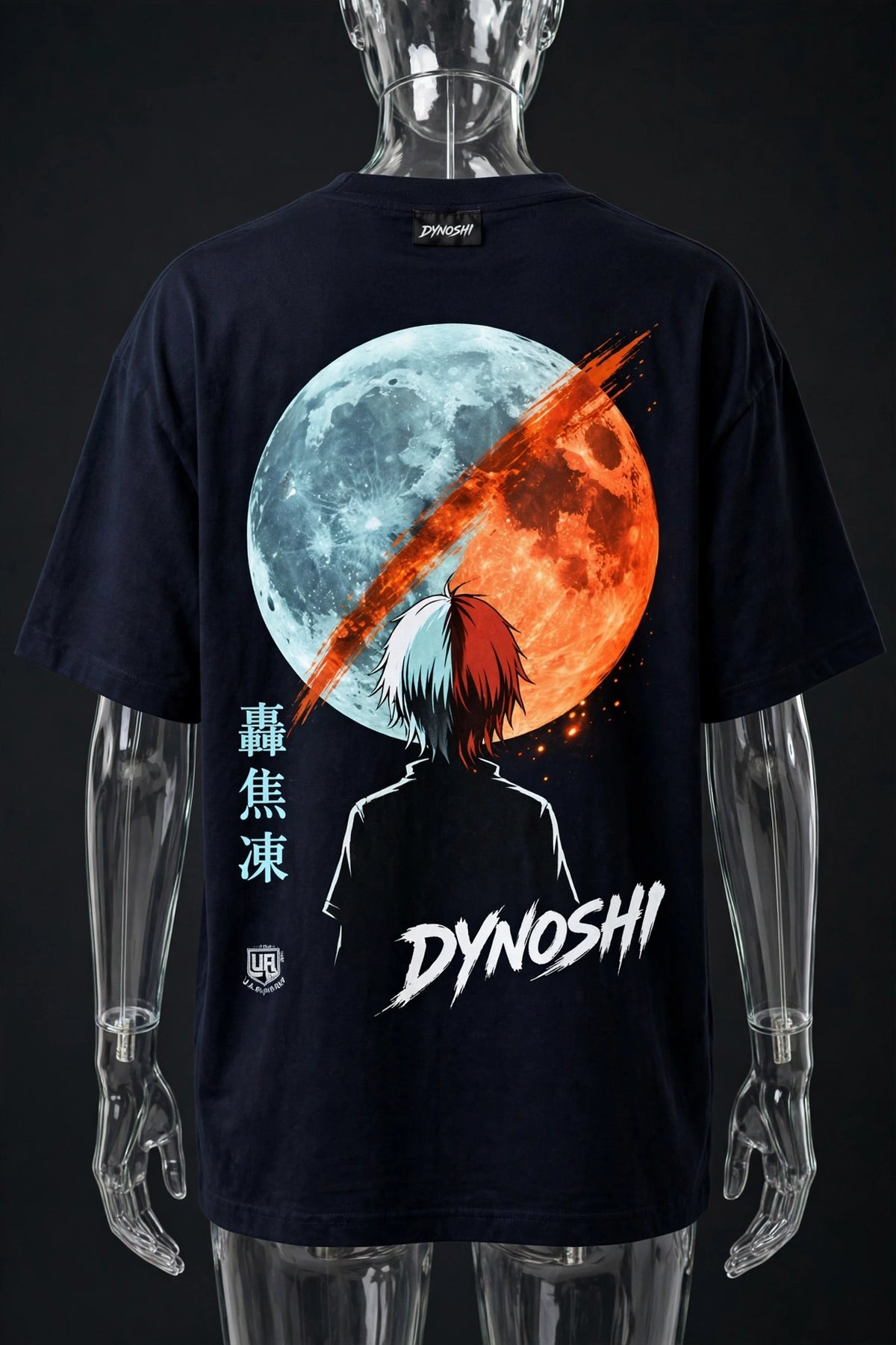 Shoto Todoroki - Split Moon - Premium Oversized Anime T-Shirt - DYNOSHI