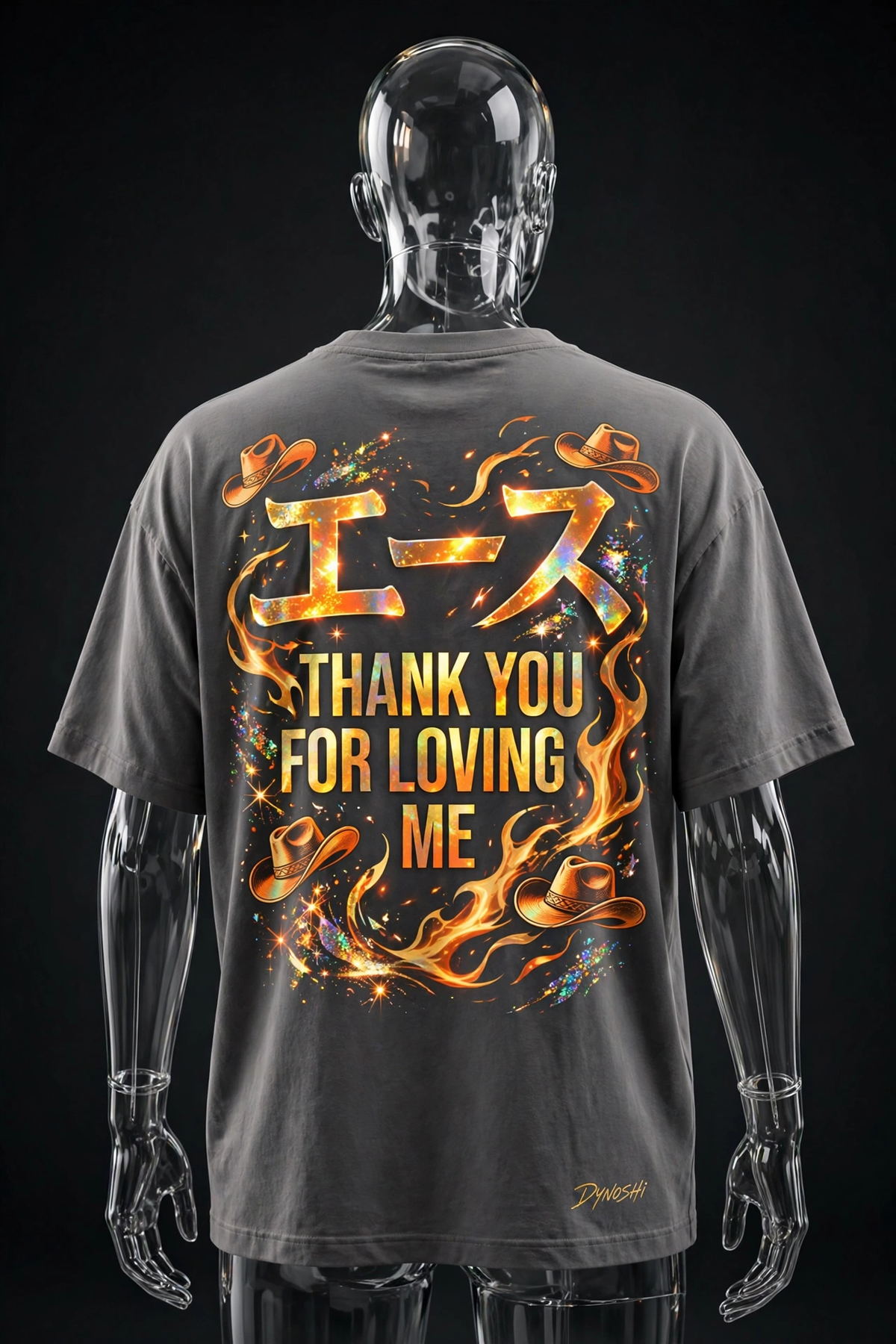Portgas D. Ace - Thank You For Loving Me Mantra - Premium Oversized Anime T-Shirt - DYNOSHI