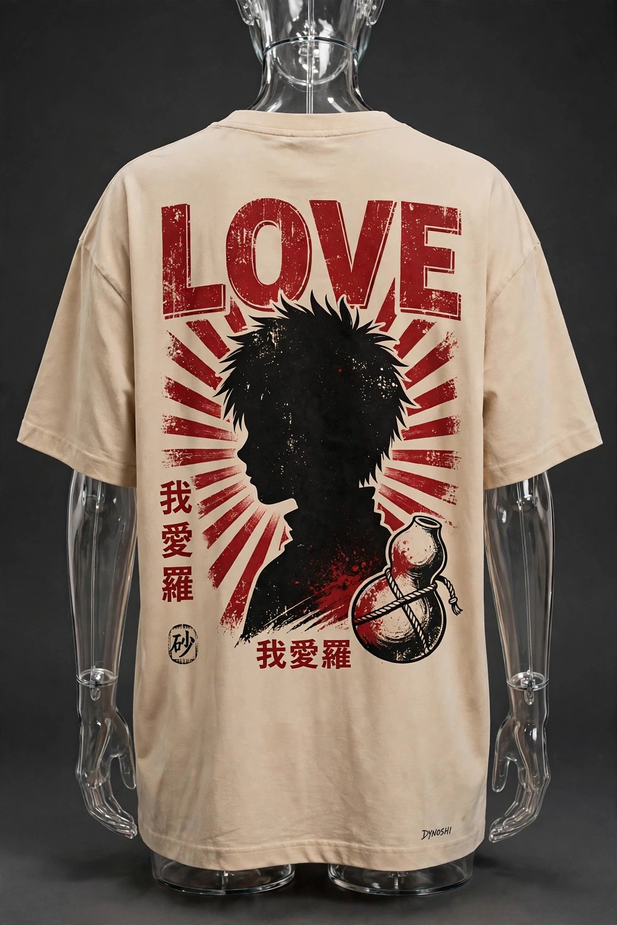 Gaara - LOVE Mantra - Premium Oversized Anime T-Shirt - DYNOSHI