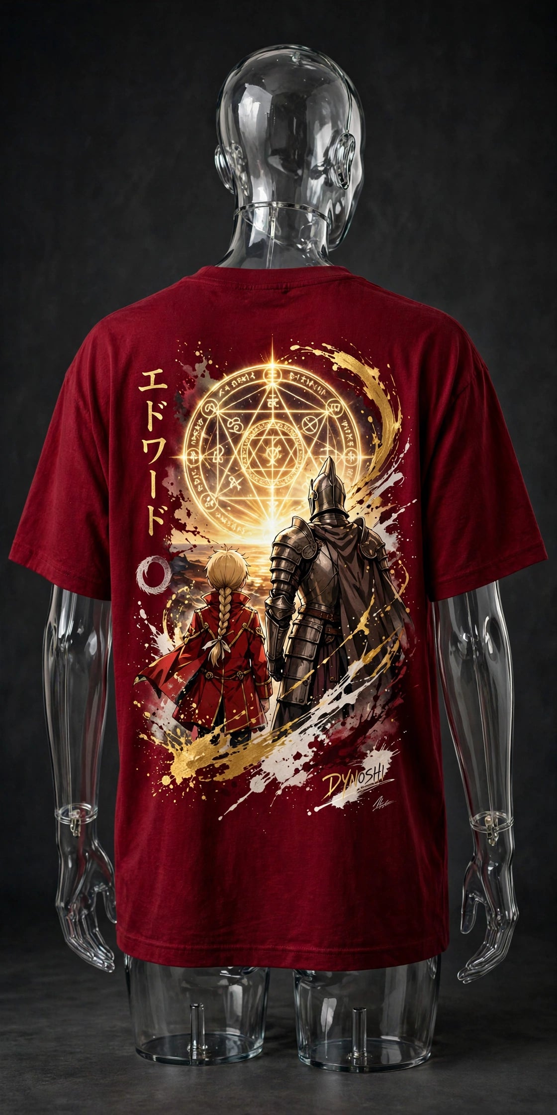 Edward Elric - Brothers' Oath Duo - Premium Oversized Anime T-Shirt - DYNOSHI