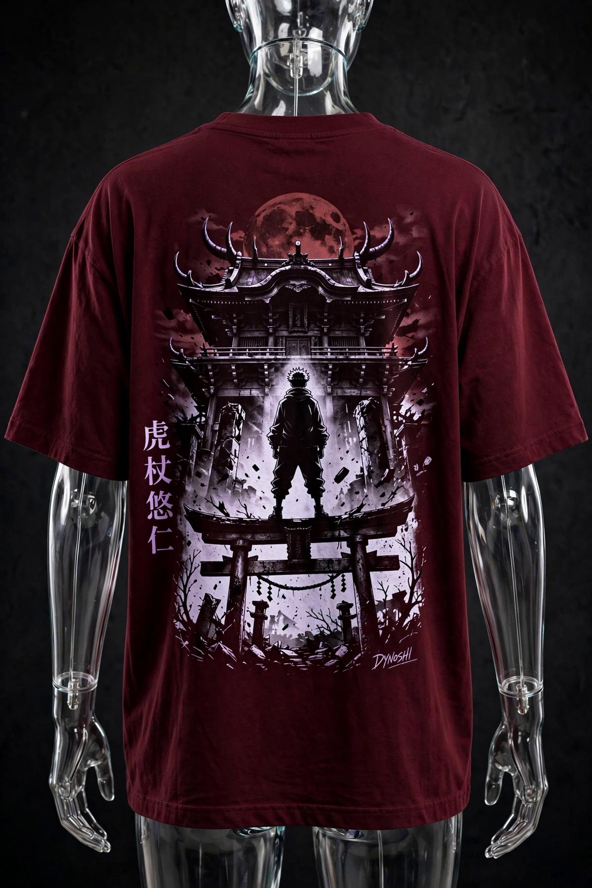 Yuji Itadori - Shrine of the Curse King - Premium Oversized Anime T-Shirt - DYNOSHI