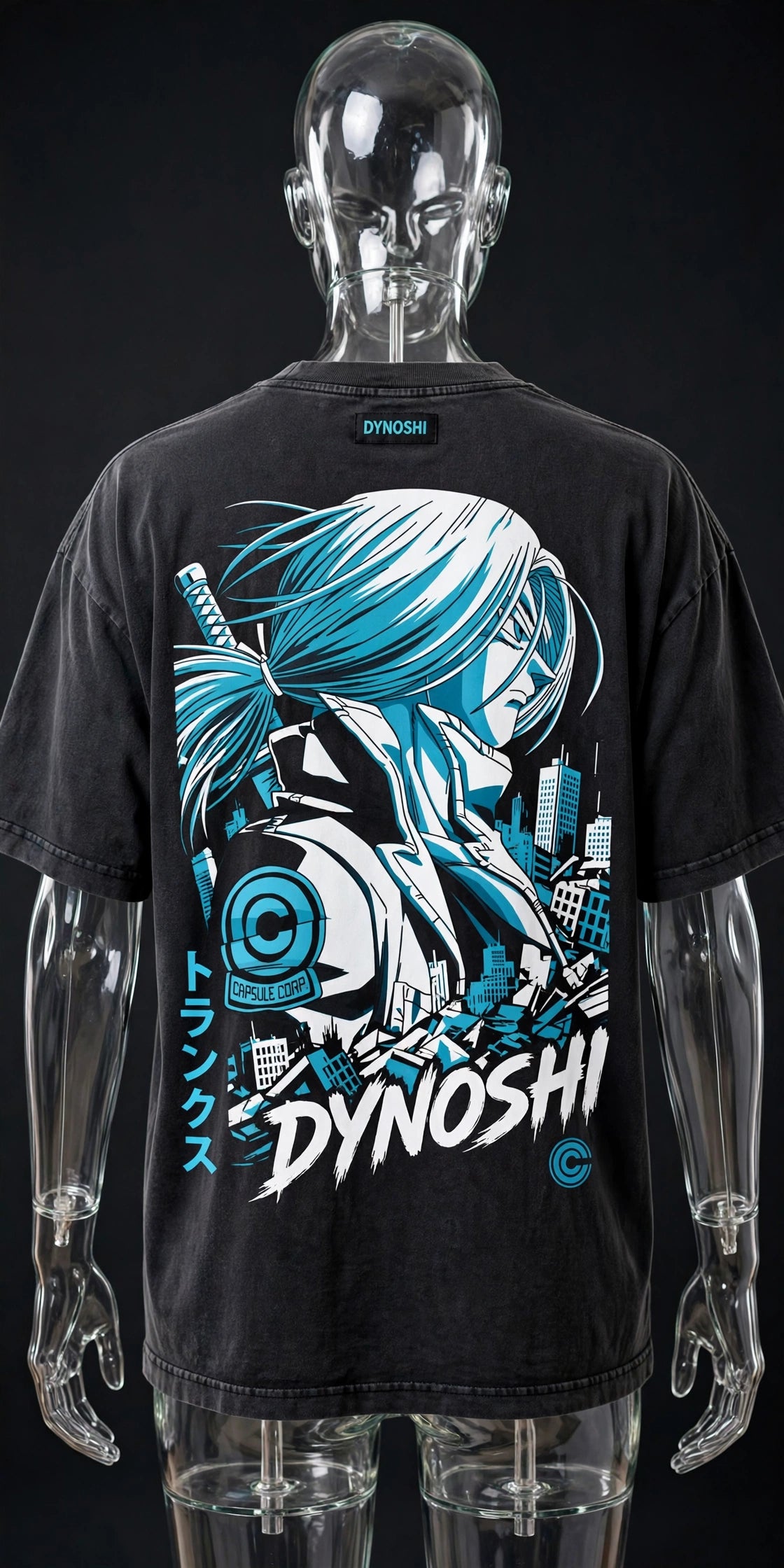 Trunks - Future Warrior Portrait - Premium Oversized Anime T-Shirt - DYNOSHI