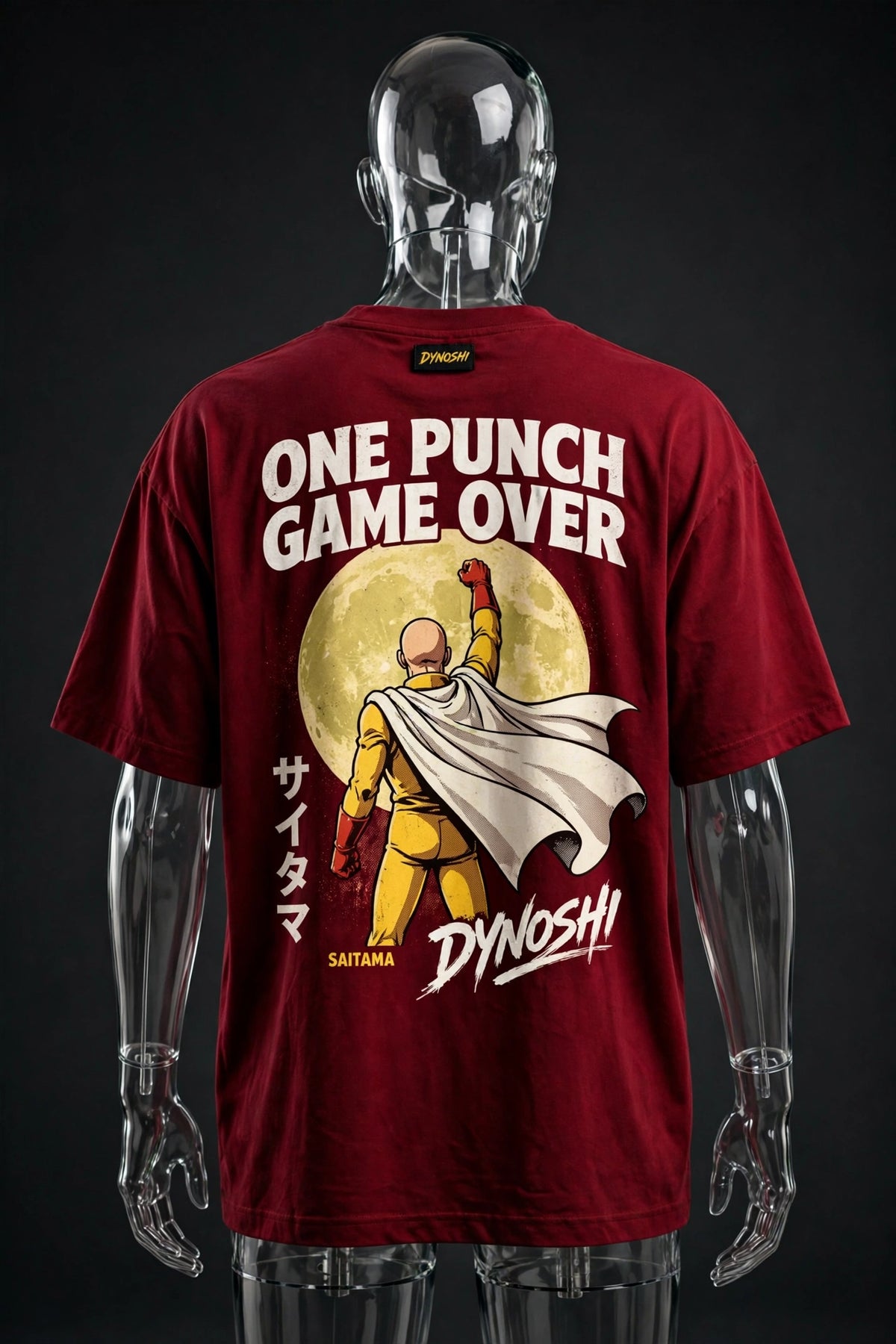 Saitama - One Punch Game Over - Premium Oversized Anime T-Shirt - DYNOSHI