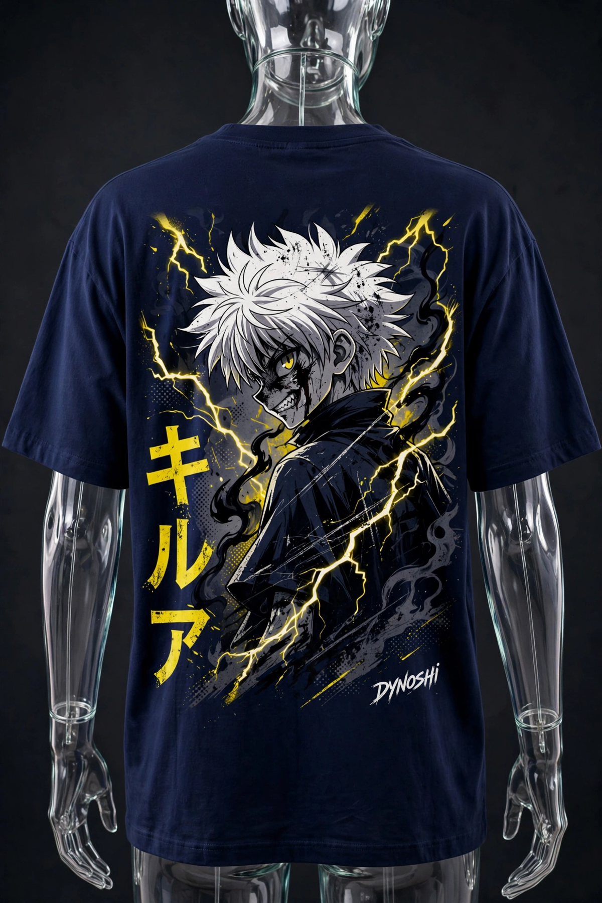 Killua Zoldyck - Dark Assassin - Premium Oversized Anime T-Shirt - DYNOSHI