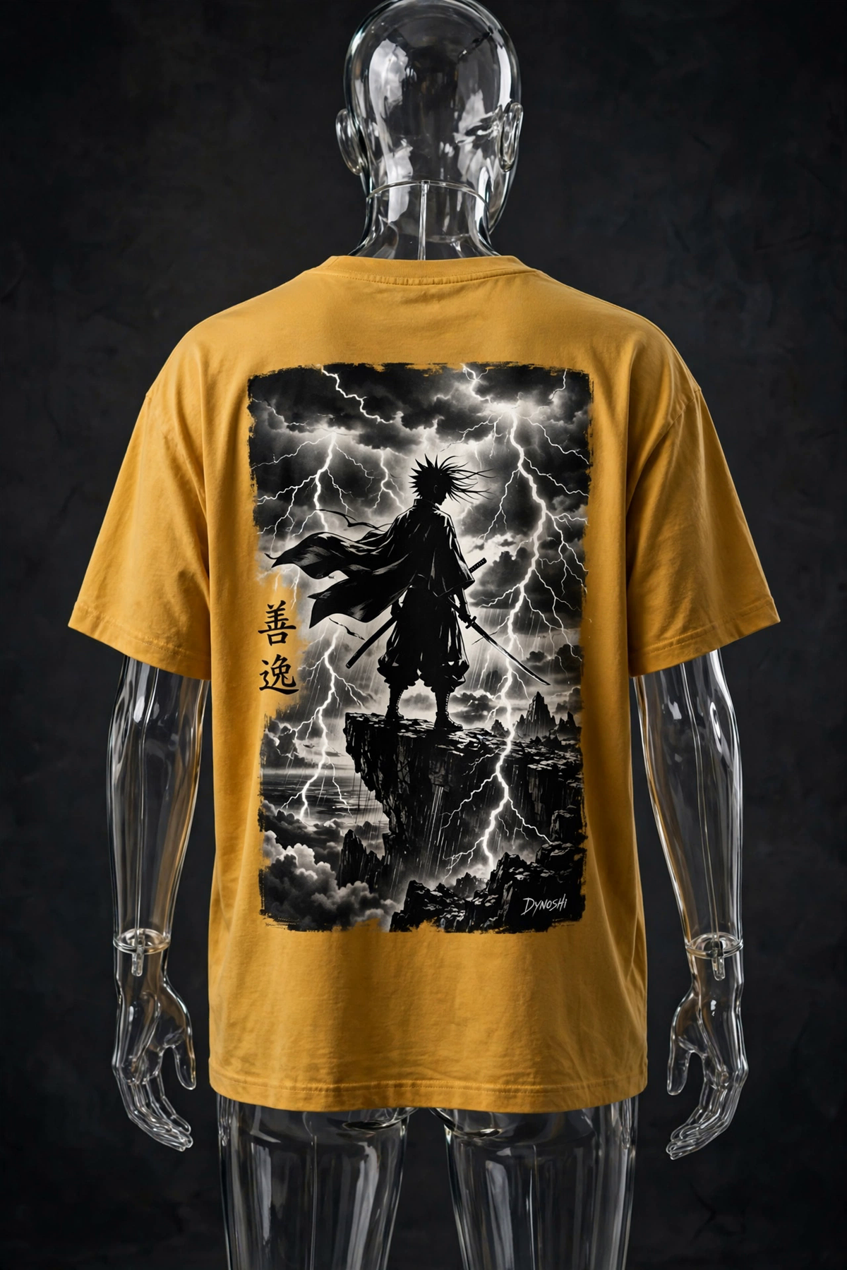 Zenitsu Agatsuma - Storm Watcher Silhouette - Premium Oversized Anime T-Shirt - DYNOSHI