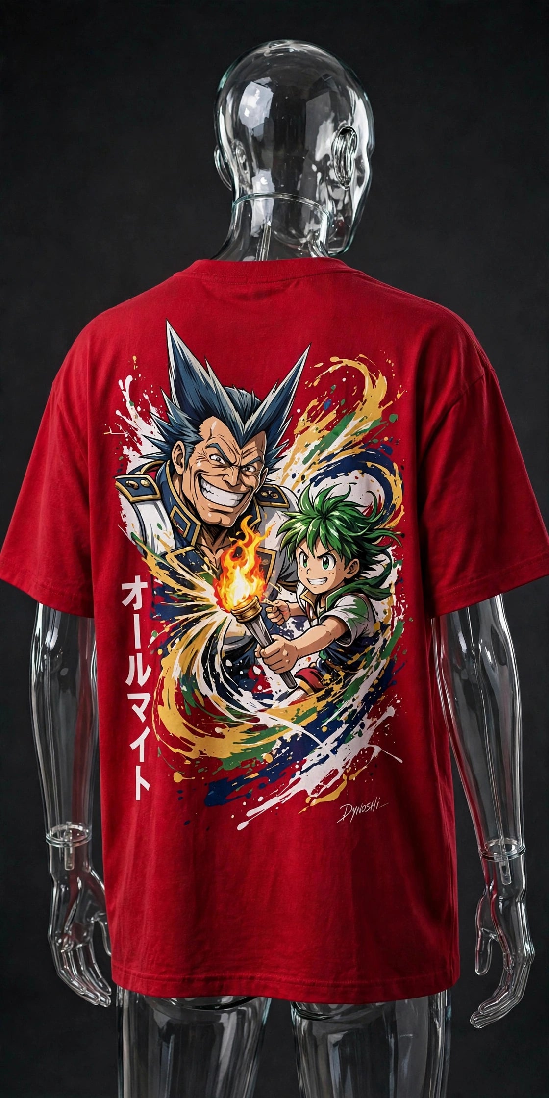 All Might - Passing the Torch - Premium Oversized Anime T-Shirt - DYNOSHI