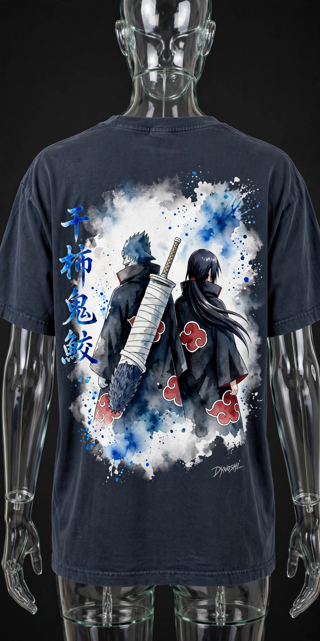 Kisame Hoshigaki - Akatsuki Duo - Premium Oversized Anime T-Shirt - DYNOSHI