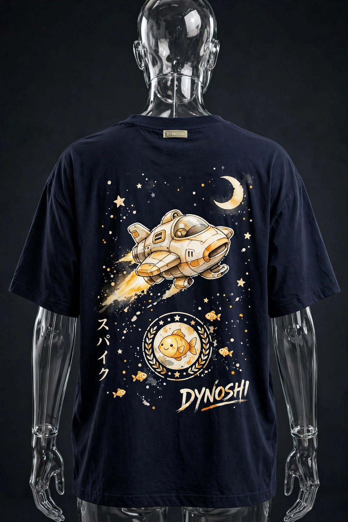Spike Spiegel - Chibi Swordfish - Premium Oversized Anime T-Shirt - DYNOSHI