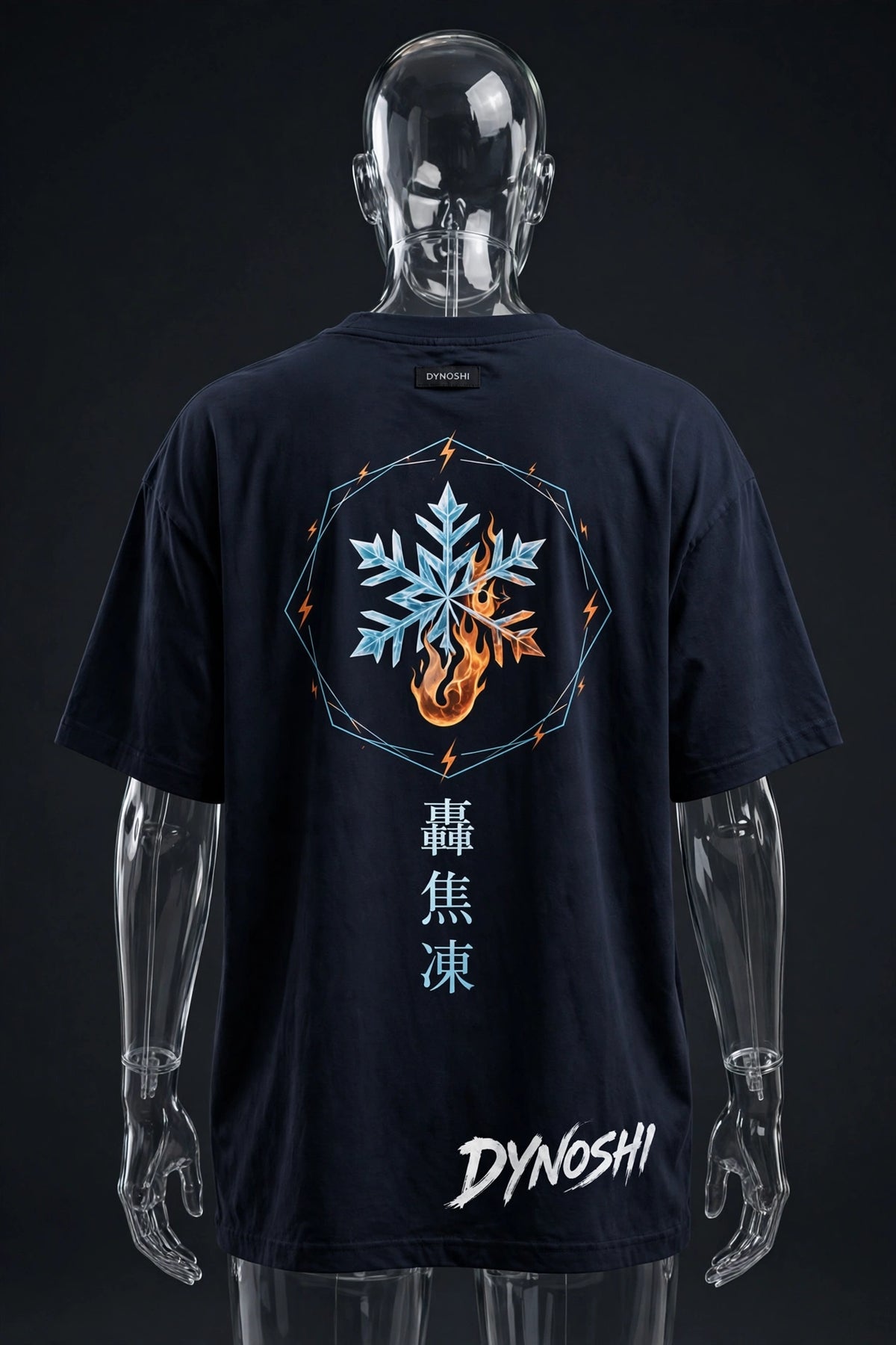 Shoto Todoroki - Ice and Fire Crest - Premium Oversized Anime T-Shirt - DYNOSHI