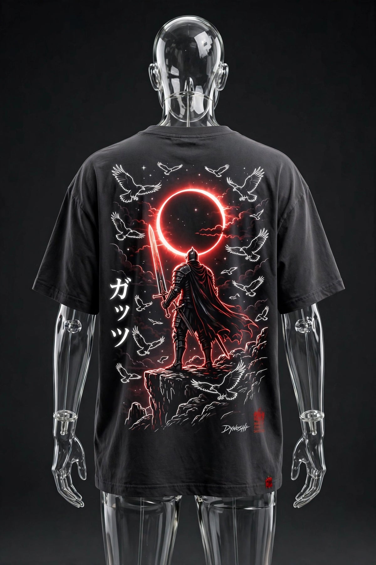 Guts - Eclipse Watcher Silhouette - Premium Oversized Anime T-Shirt - DYNOSHI