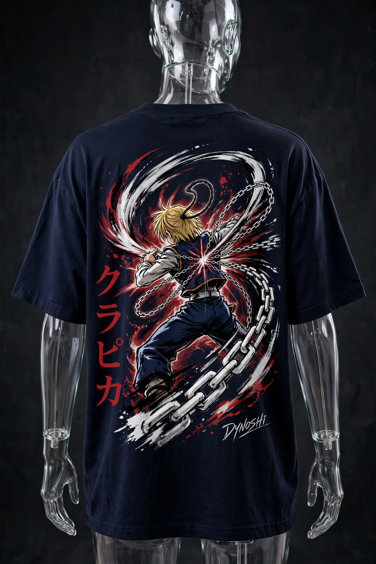 Kurapika - Chain Jail Strike - Premium Oversized Anime T-Shirt - DYNOSHI