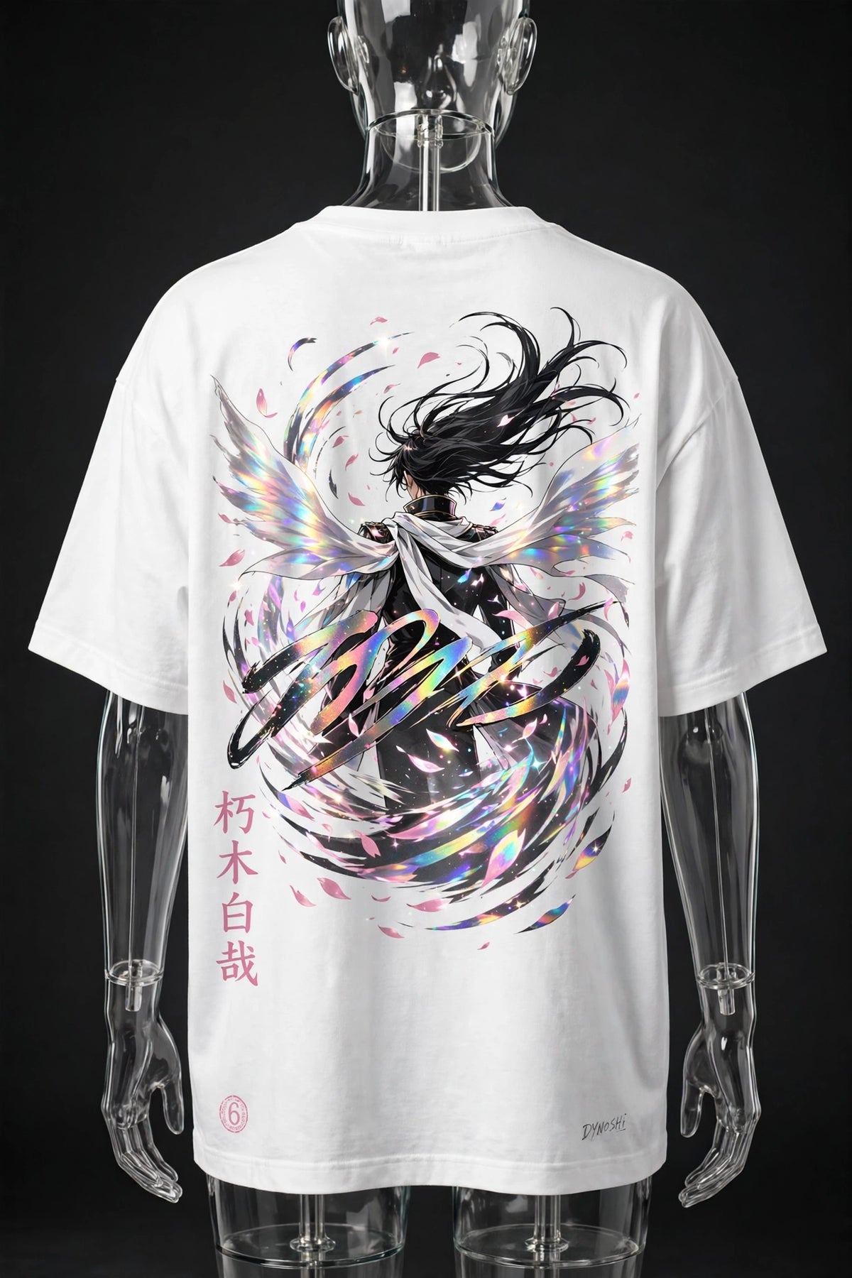 Byakuya Kuchiki - Petal Ascension - Premium Oversized Anime T-Shirt - DYNOSHI