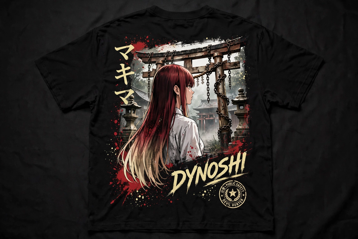 Makima - Premium Oversized Anime T-Shirt - DYNOSHI