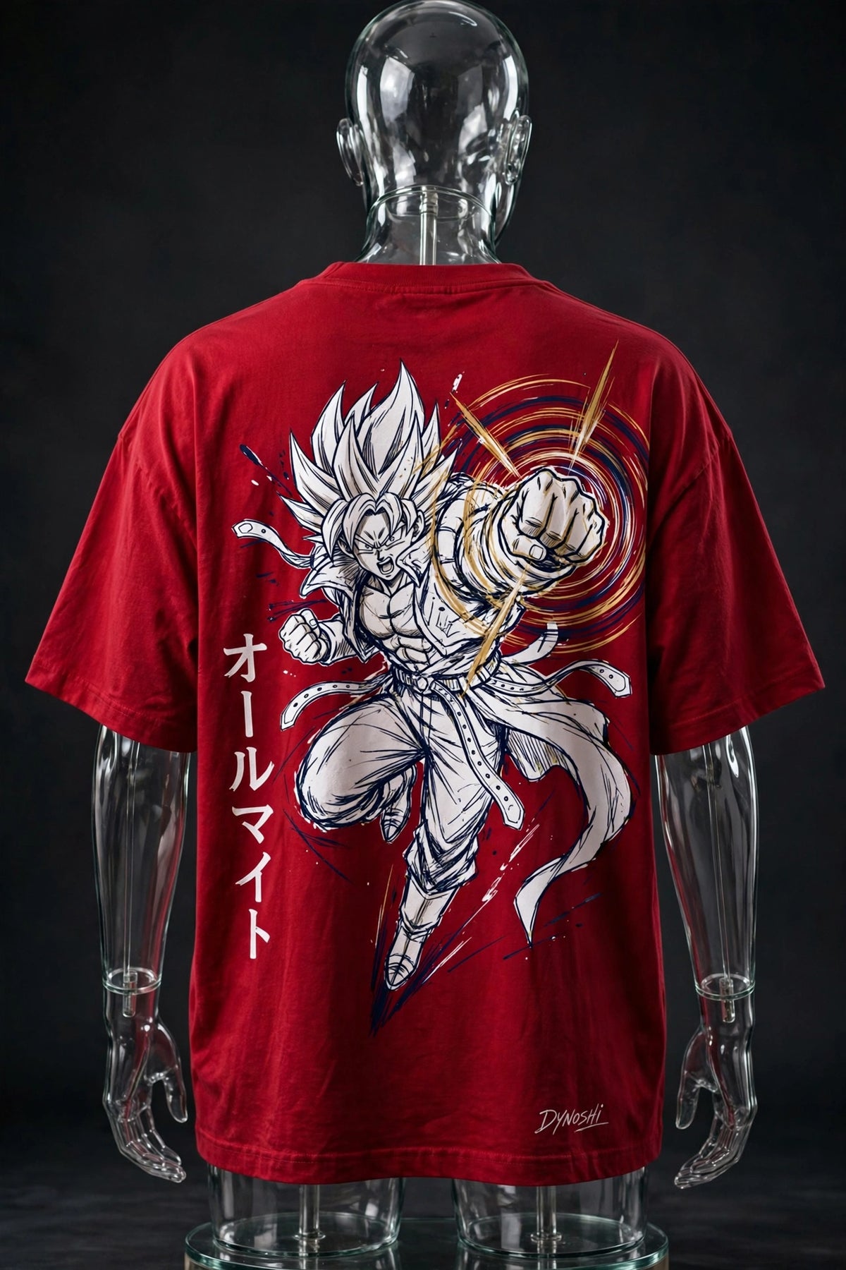 All Might - Detroit Battle Stance - Premium Oversized Anime T-Shirt - DYNOSHI