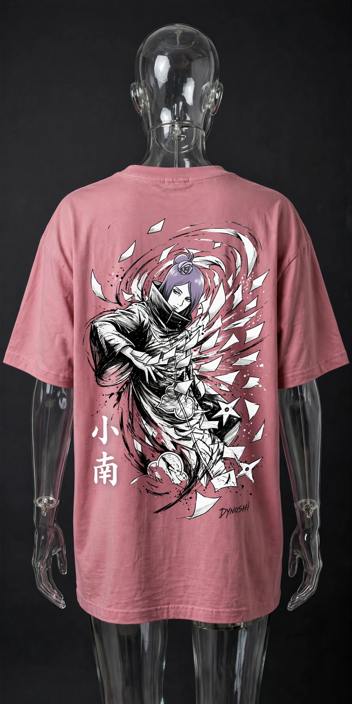 Konan - Paper Shuriken Storm - Premium Oversized Anime T-Shirt - DYNOSHI