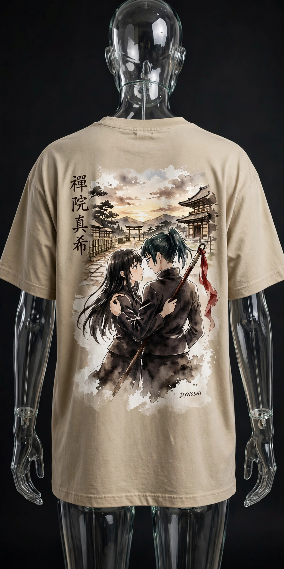 Maki Zenin - Sisters' Bond Duo - Premium Oversized Anime T-Shirt - DYNOSHI