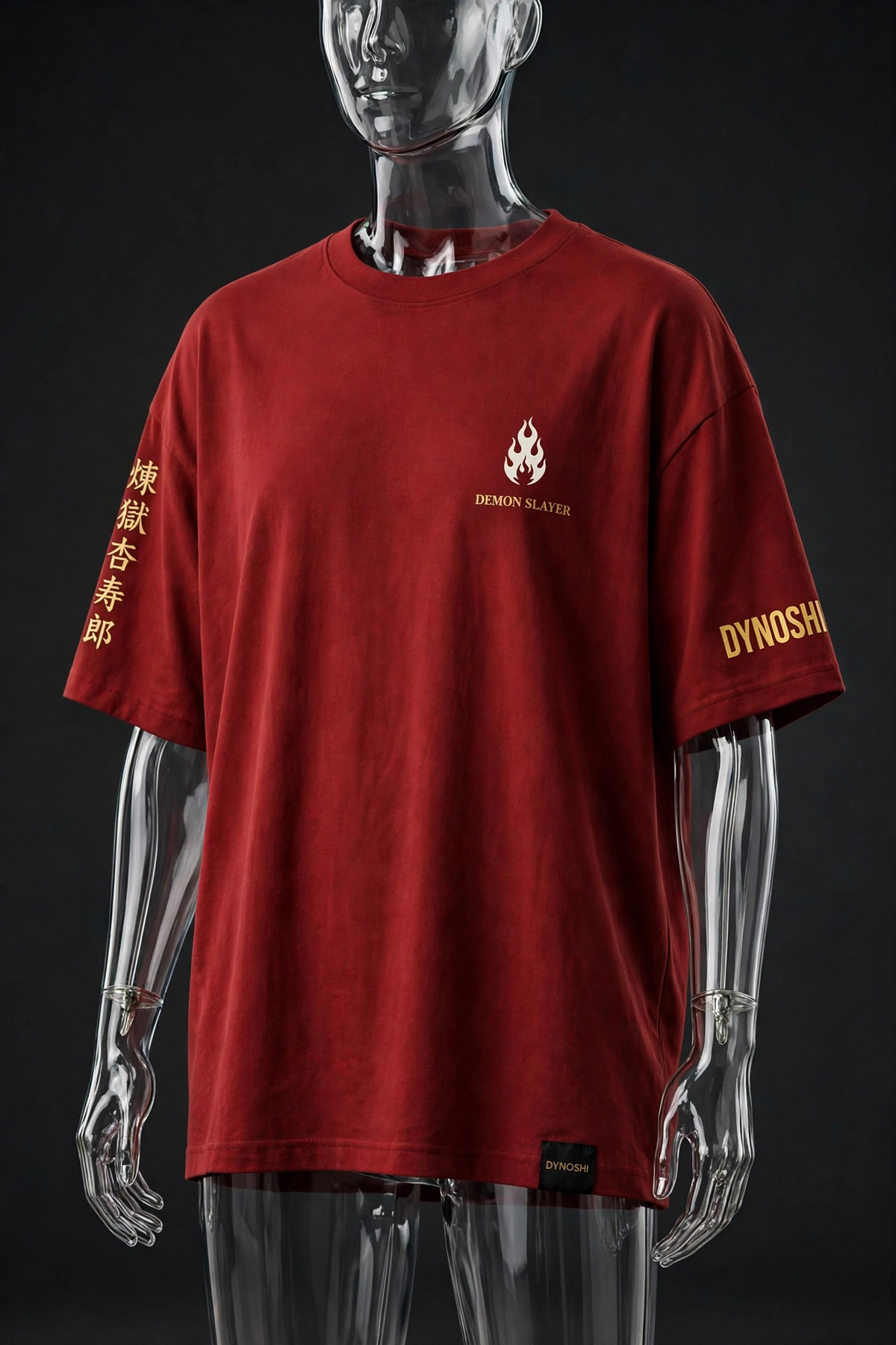 Kyojuro Rengoku - Flame Haori Emblem - Premium Oversized Anime T-Shirt - DYNOSHI
