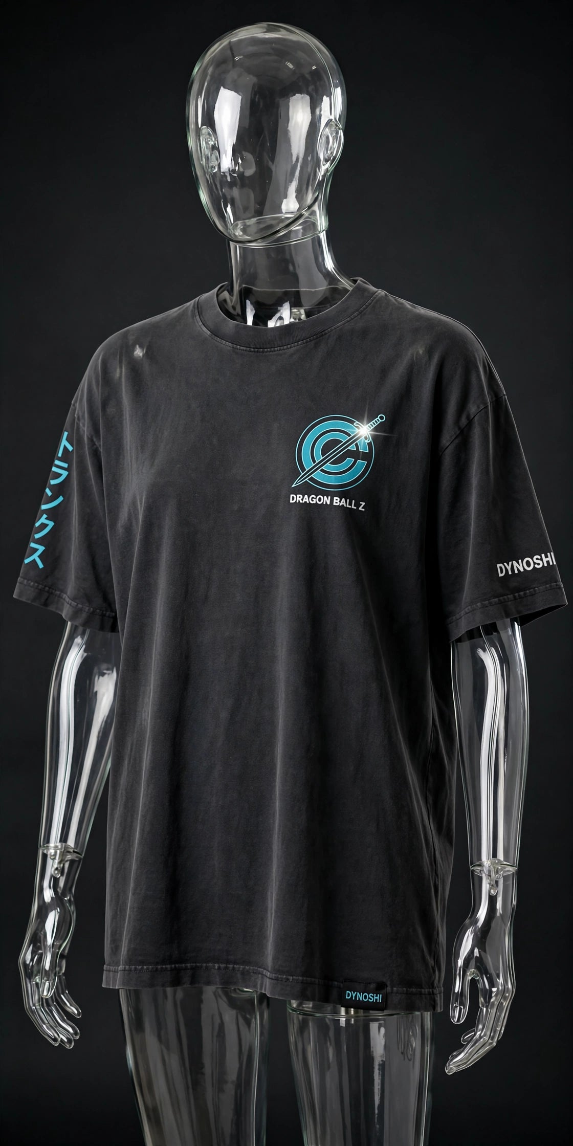 Trunks - Cyan Moon Vigil - Premium Oversized Anime T-Shirt - DYNOSHI