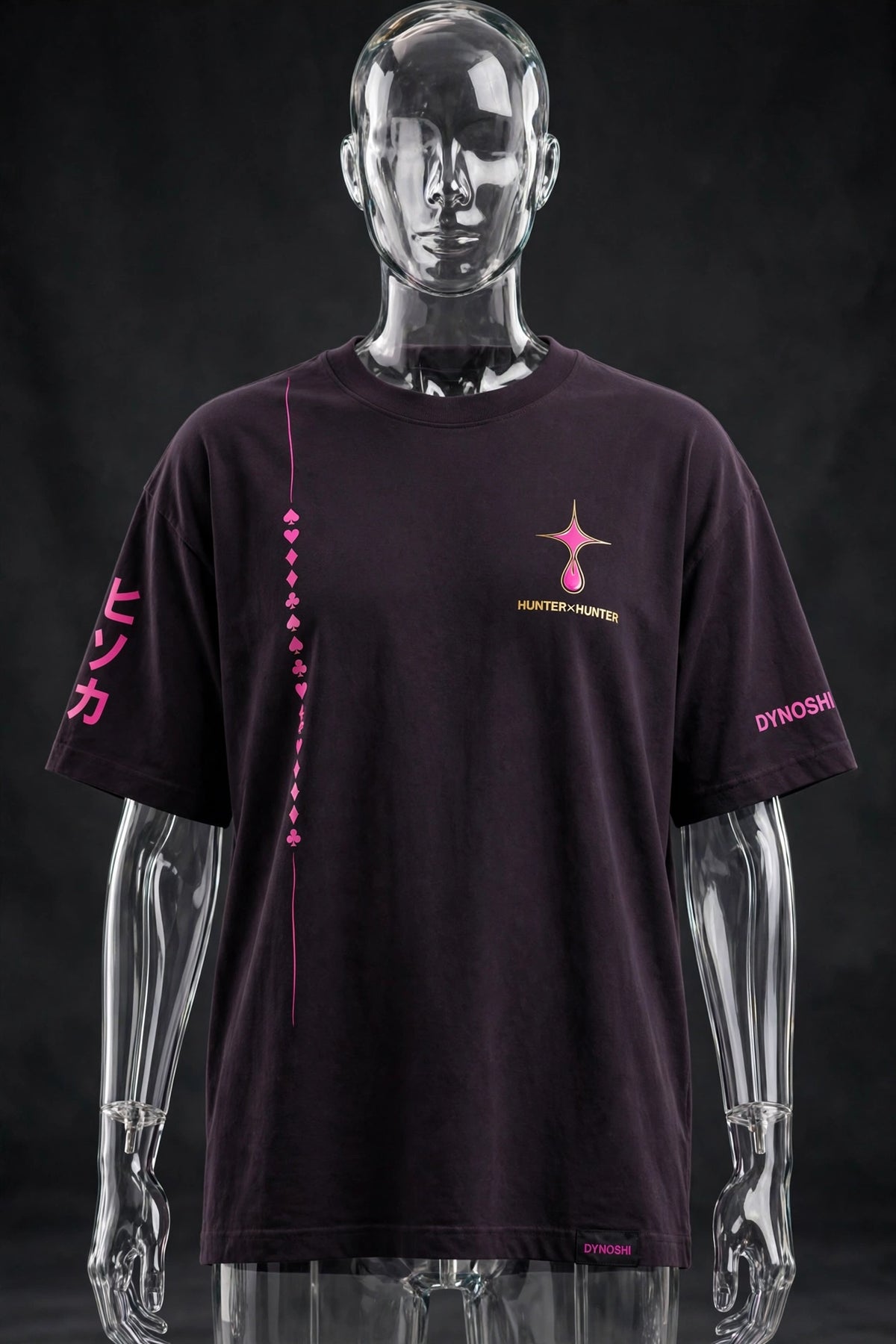 Hisoka Morow - Card Throw Stance - Premium Oversized Anime T-Shirt - DYNOSHI