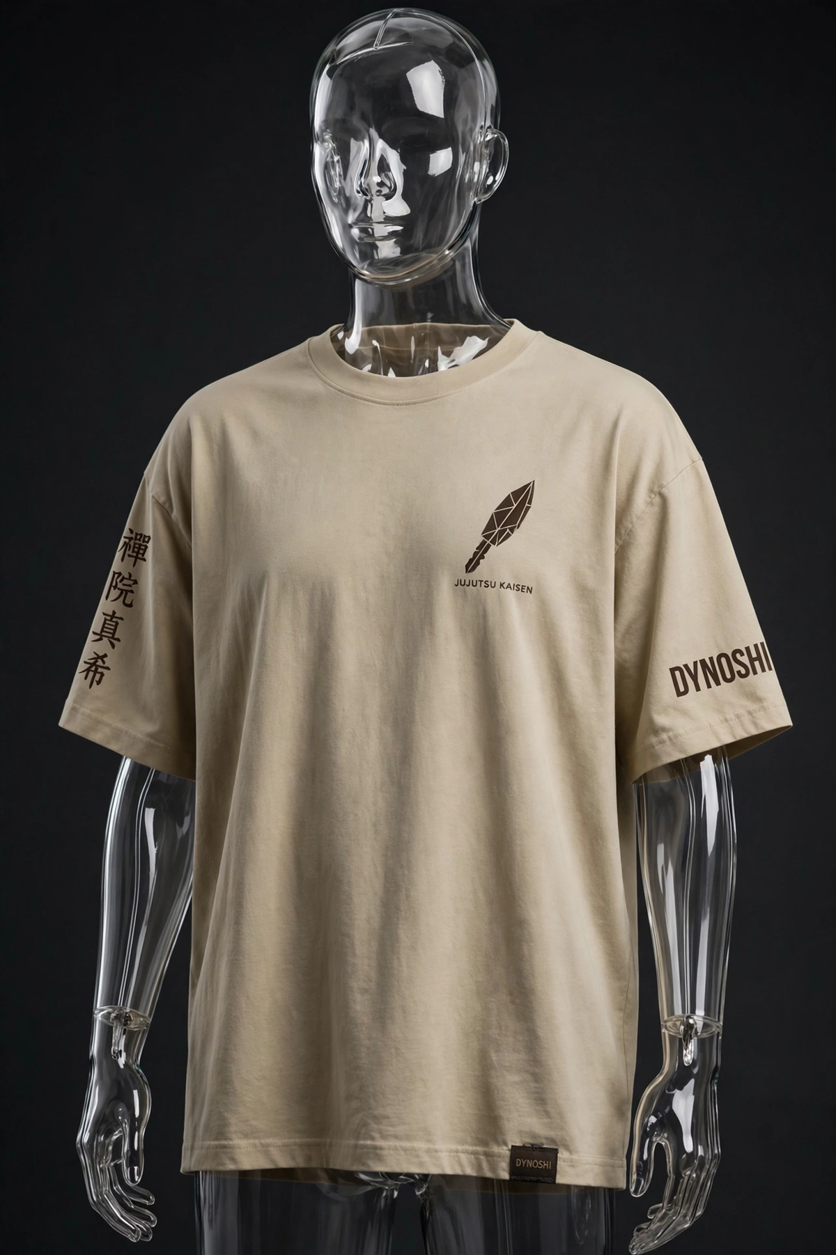 Maki Zenin - Polearm Strike Silhouette - Premium Oversized Anime T-Shirt - DYNOSHI