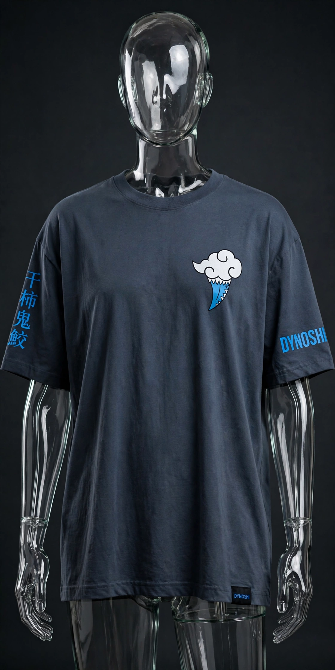 Kisame Hoshigaki - Akatsuki Shark Emblem - Premium Oversized Anime T-Shirt - DYNOSHI