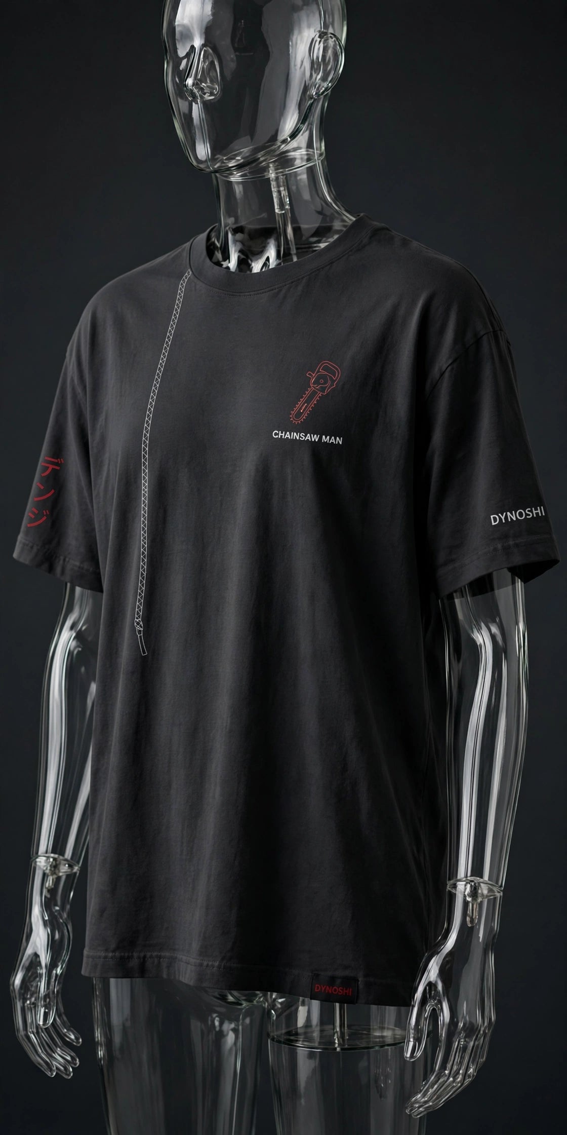Denji - Blood Moon Silhouette - Premium Oversized Anime T-Shirt - DYNOSHI
