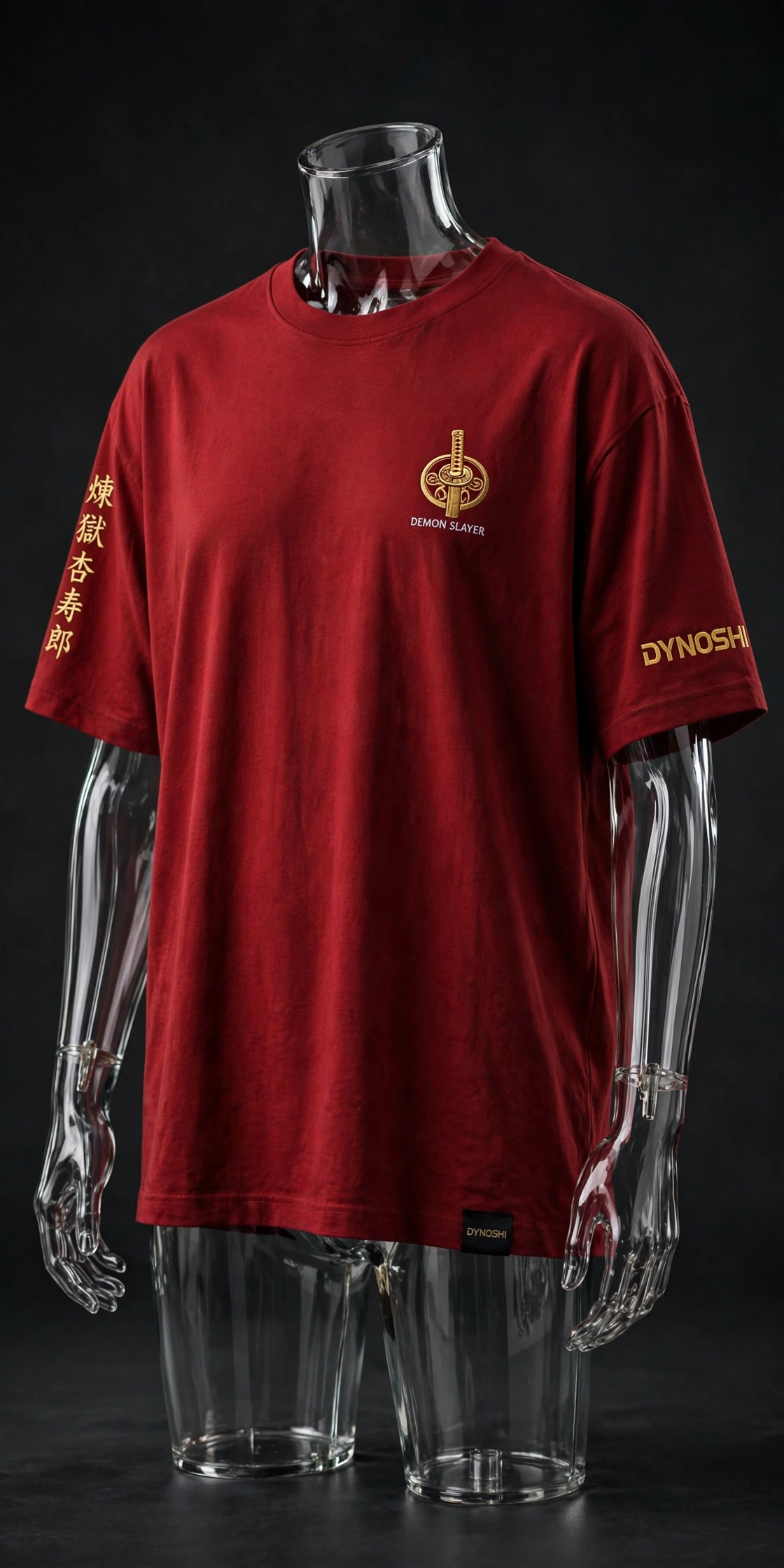 Kyojuro Rengoku - Nichirin Flame Sword - Premium Oversized Anime T-Shirt - DYNOSHI