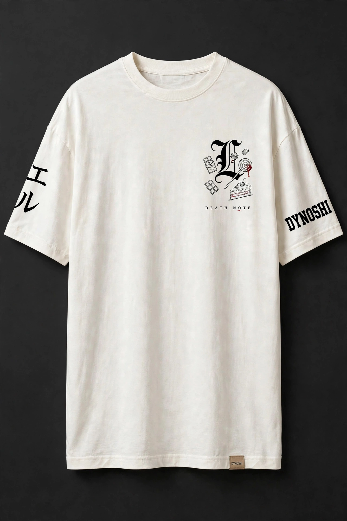 L Lawliet - Premium Oversized Anime T-Shirt - DYNOSHI