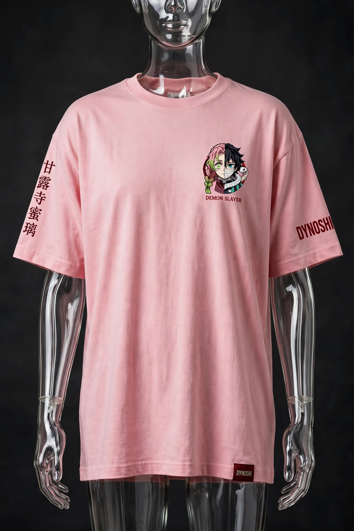 Mitsuri Kanroji - Quiet Bond Duo - Premium Oversized Anime T-Shirt - DYNOSHI